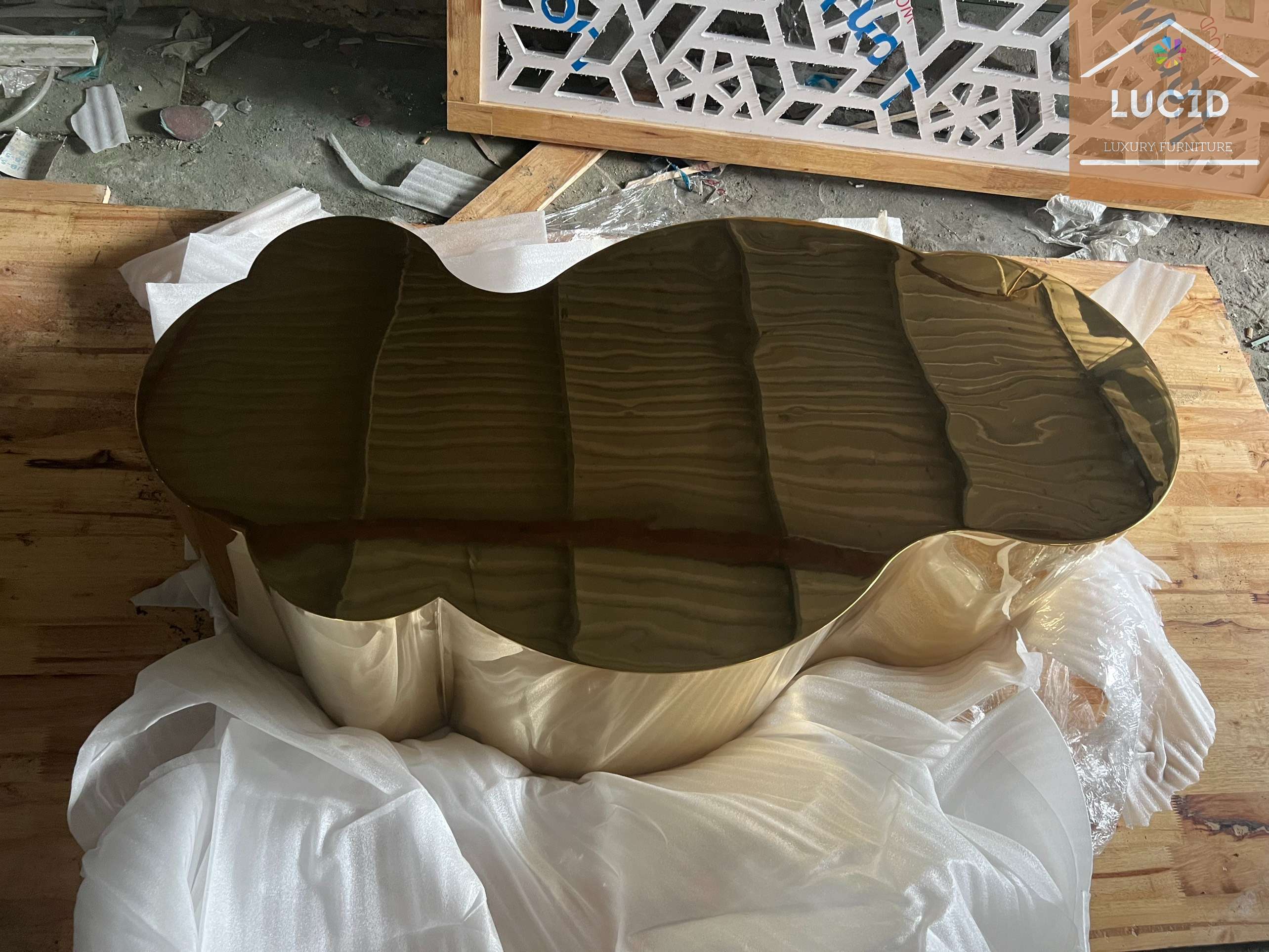 LCT49-Bàn Sofa inox mạ vàng