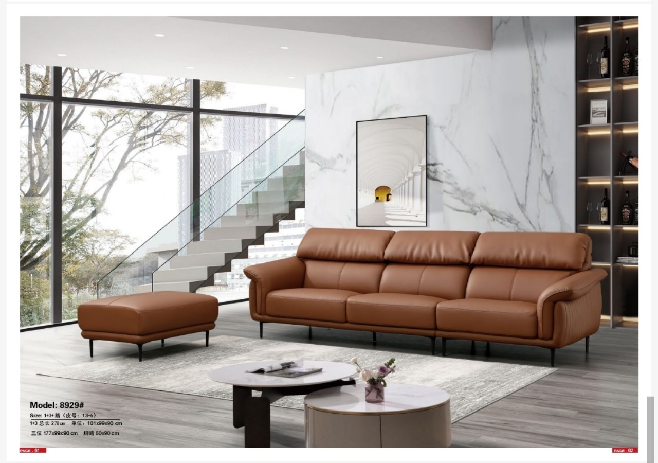 Sofa văng da công nghiệp 8929