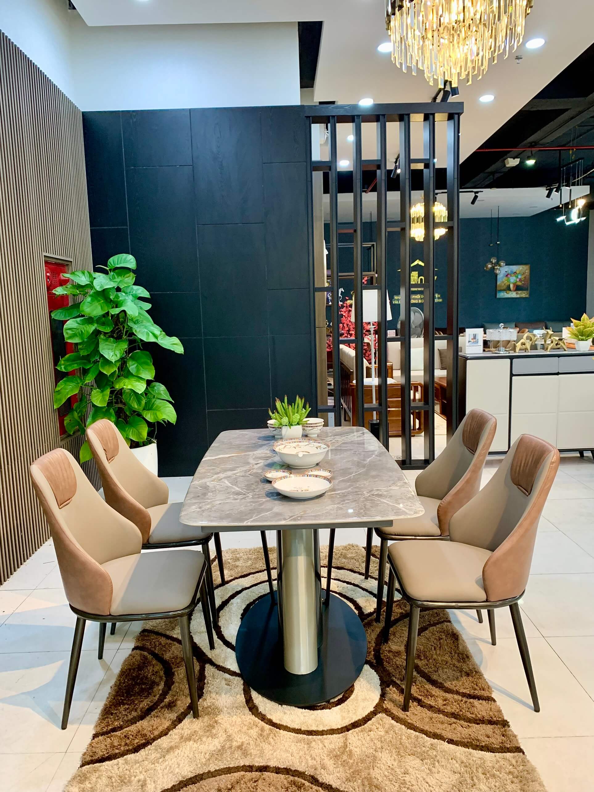 Bàn ăn mặt đá Cẩm Thạch C-26
