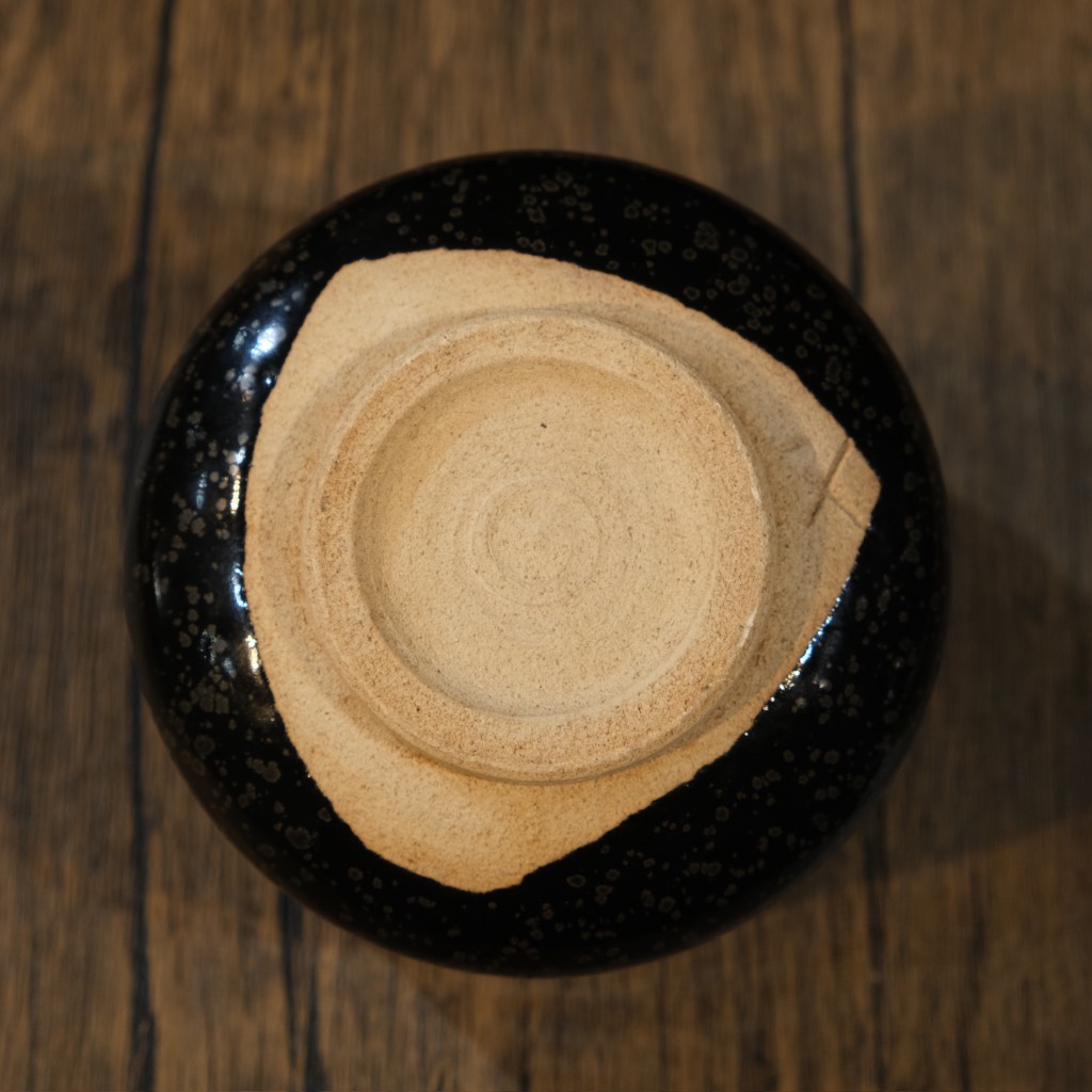 Chawan - Bát đánh matcha giọt dầu (triện ký đáy) Lỗi