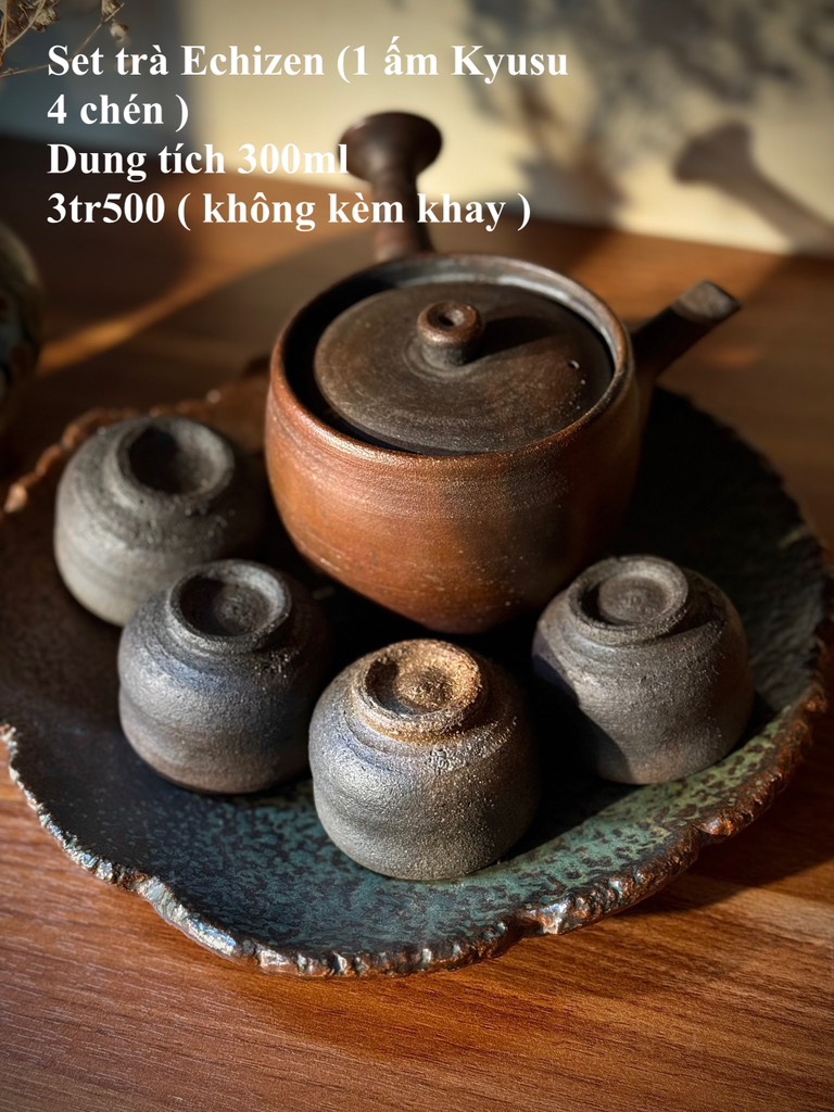 Set trà Echizen (1 ấm Kyusu 4 chén)