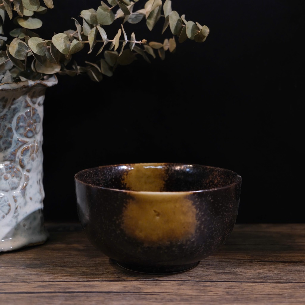 Bát soup Miso Nhật Bản mộc mạc nâu đất - Bát tô nhỡ - Bát canh cá nhân
