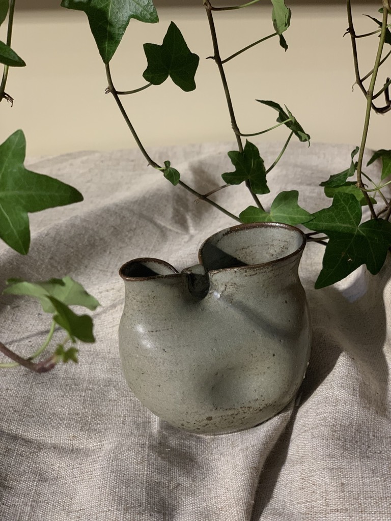 Bình gốm mini Wabi Sabi decor dáng cách điệu