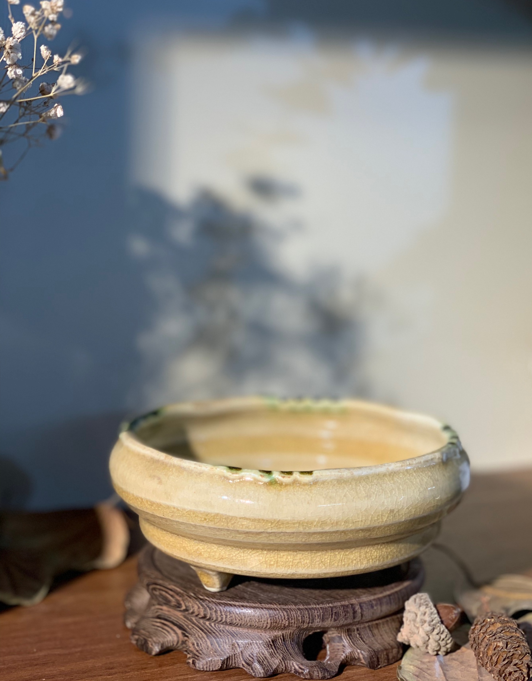 Ang mộc nhỏ loang rêu đế 3 chân