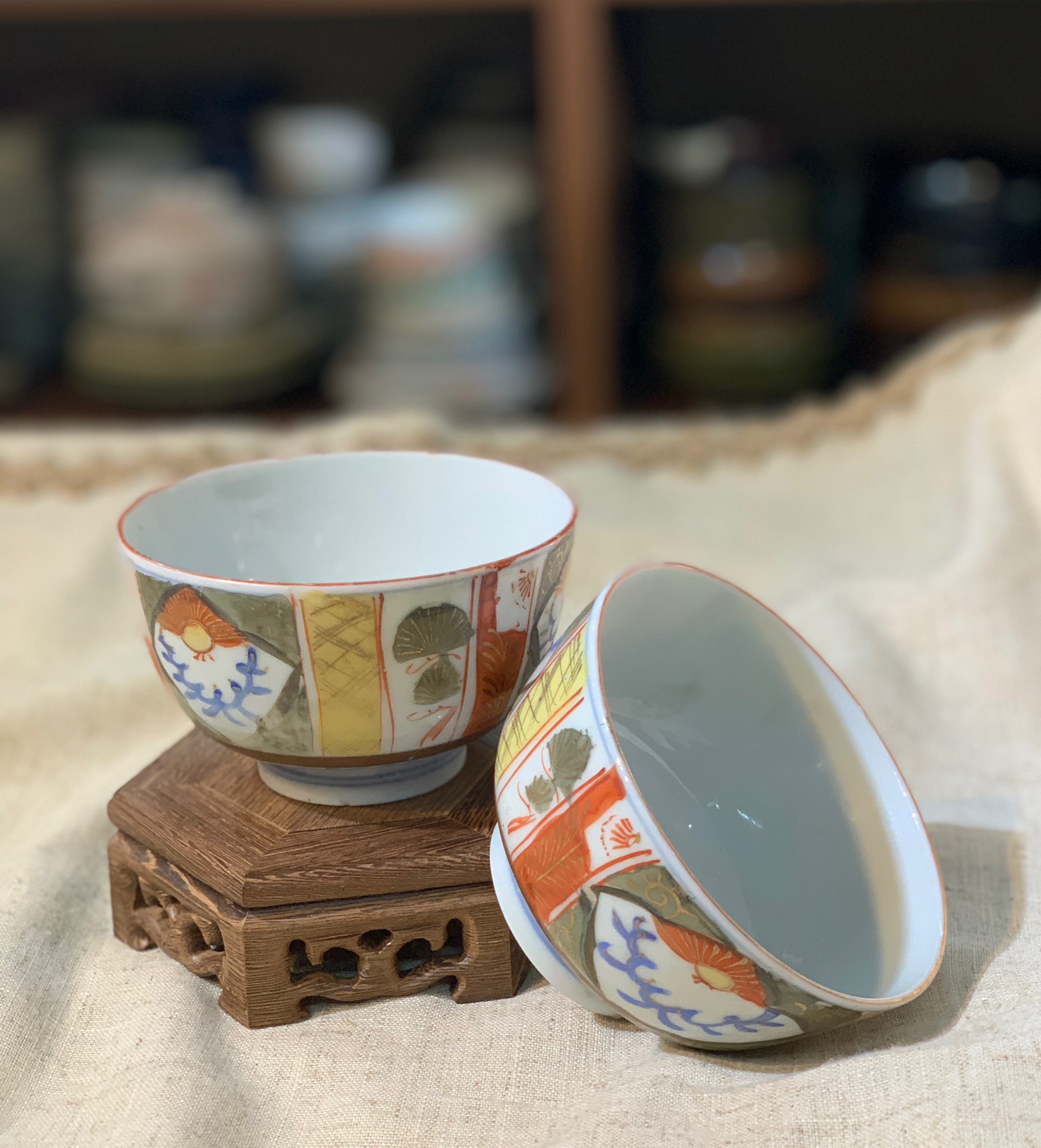 Bát ăn cơm tam thái vẽ triện