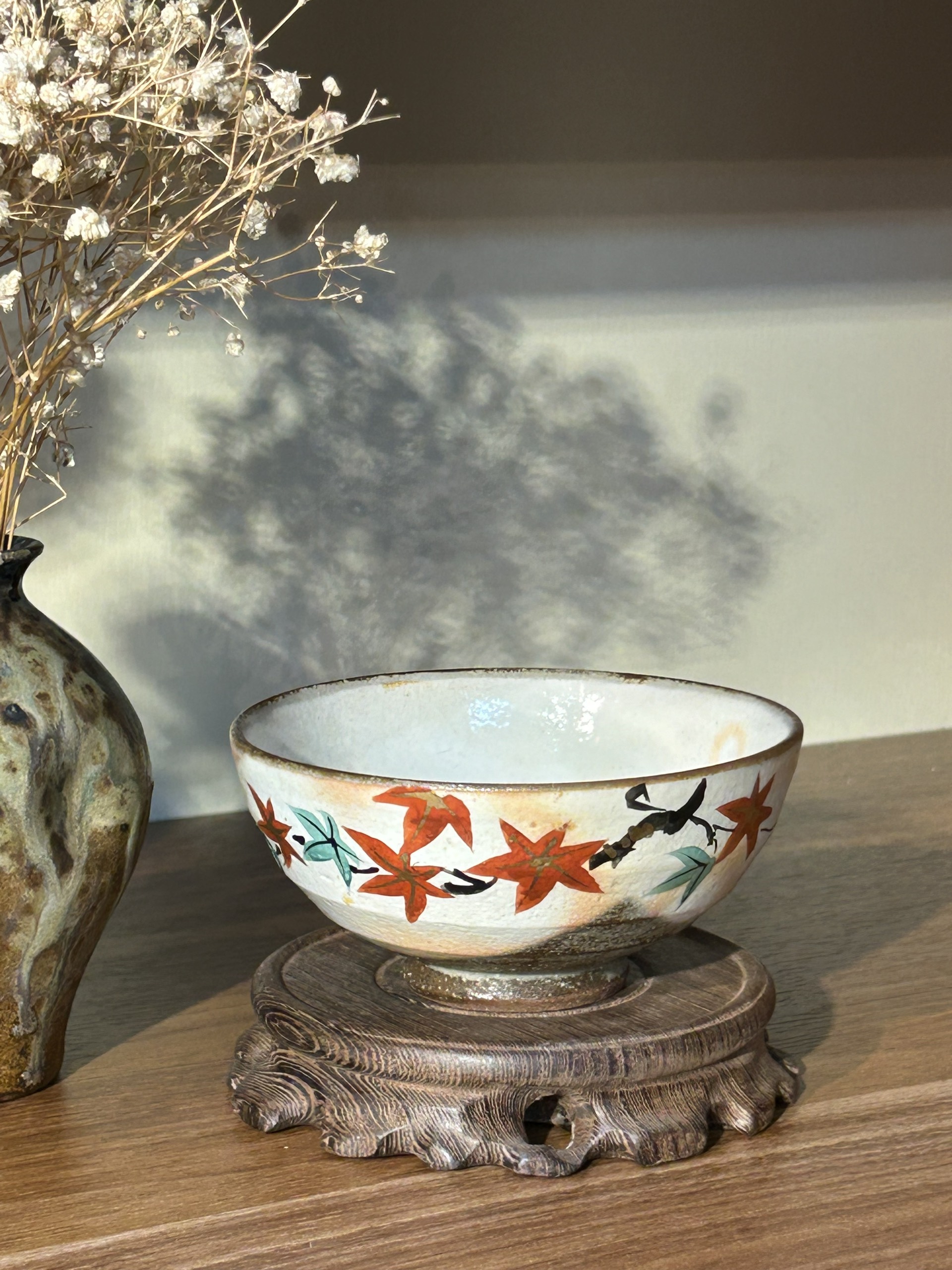 Bát ăn hoạ tiết lá phong