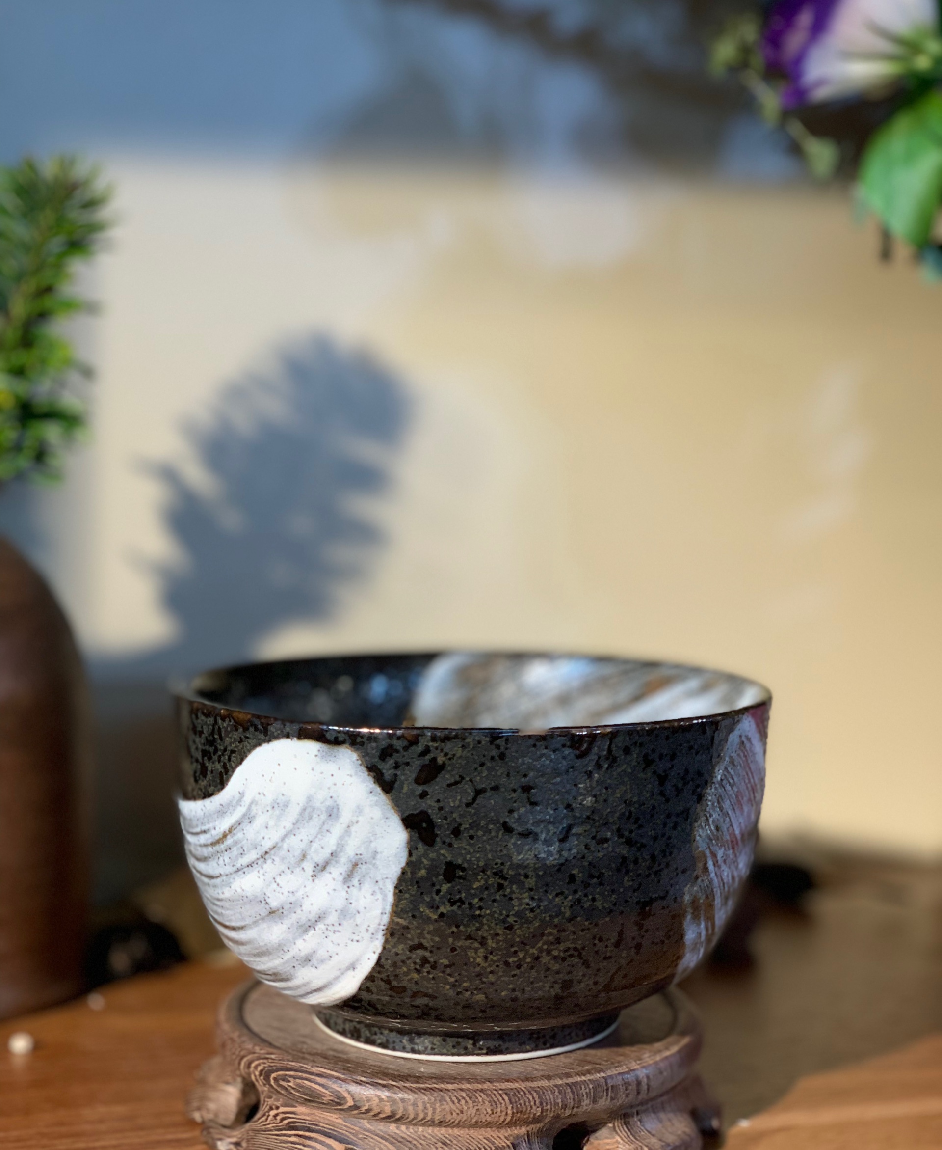 Chawan - bát đánh matcha men đá vệt tuyết