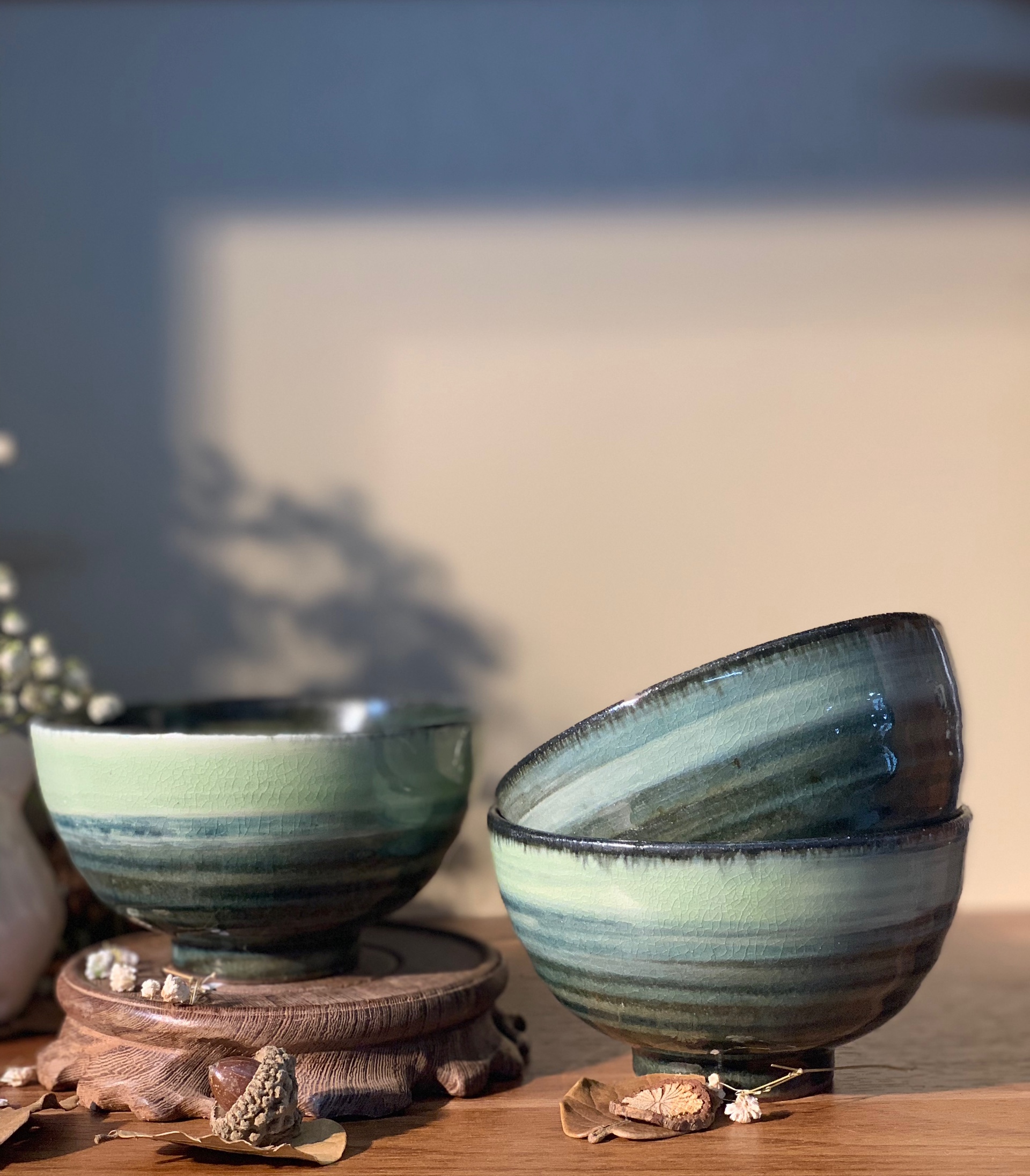 Bát men ombre xanh ngọc