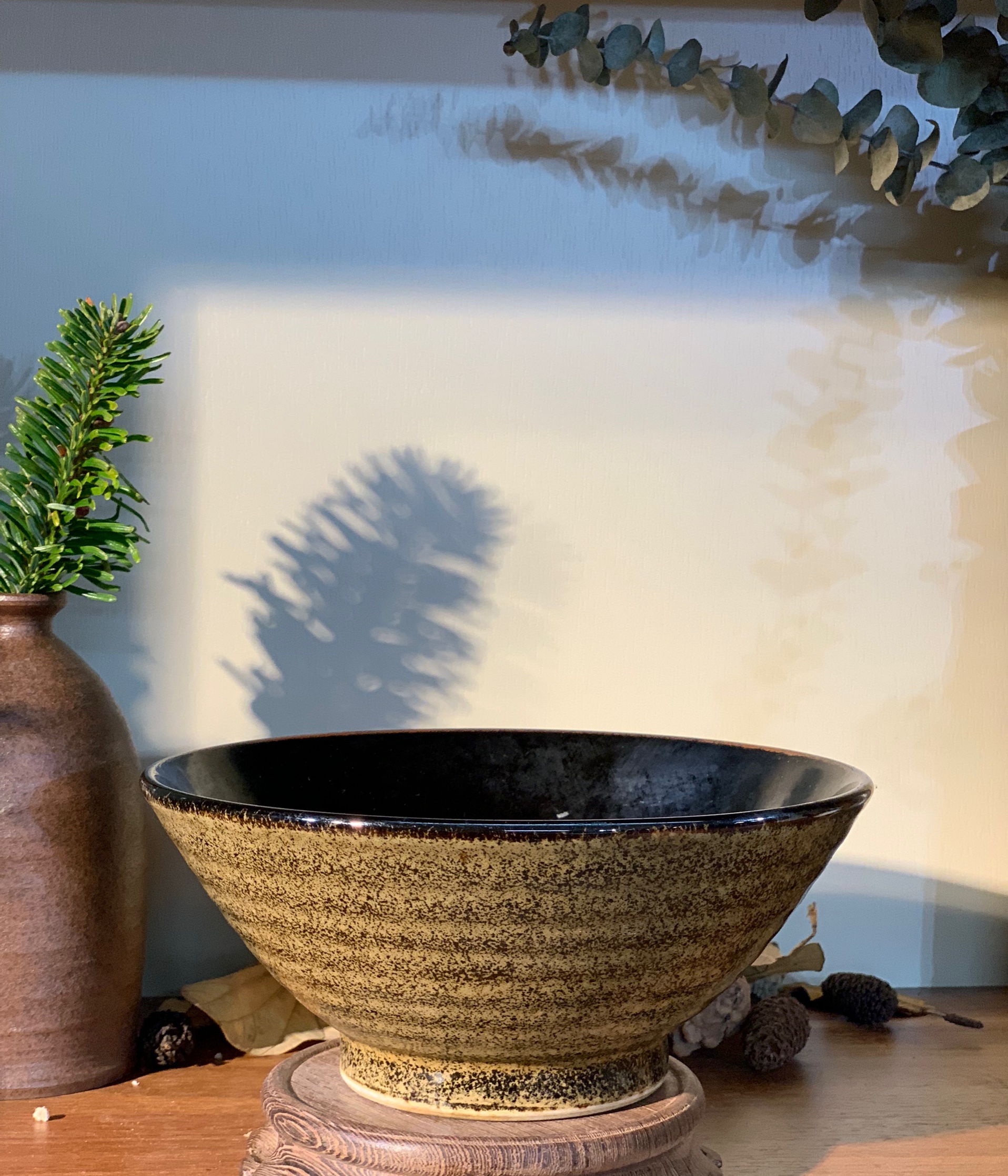 Bát viền xoáy tráng men đá S