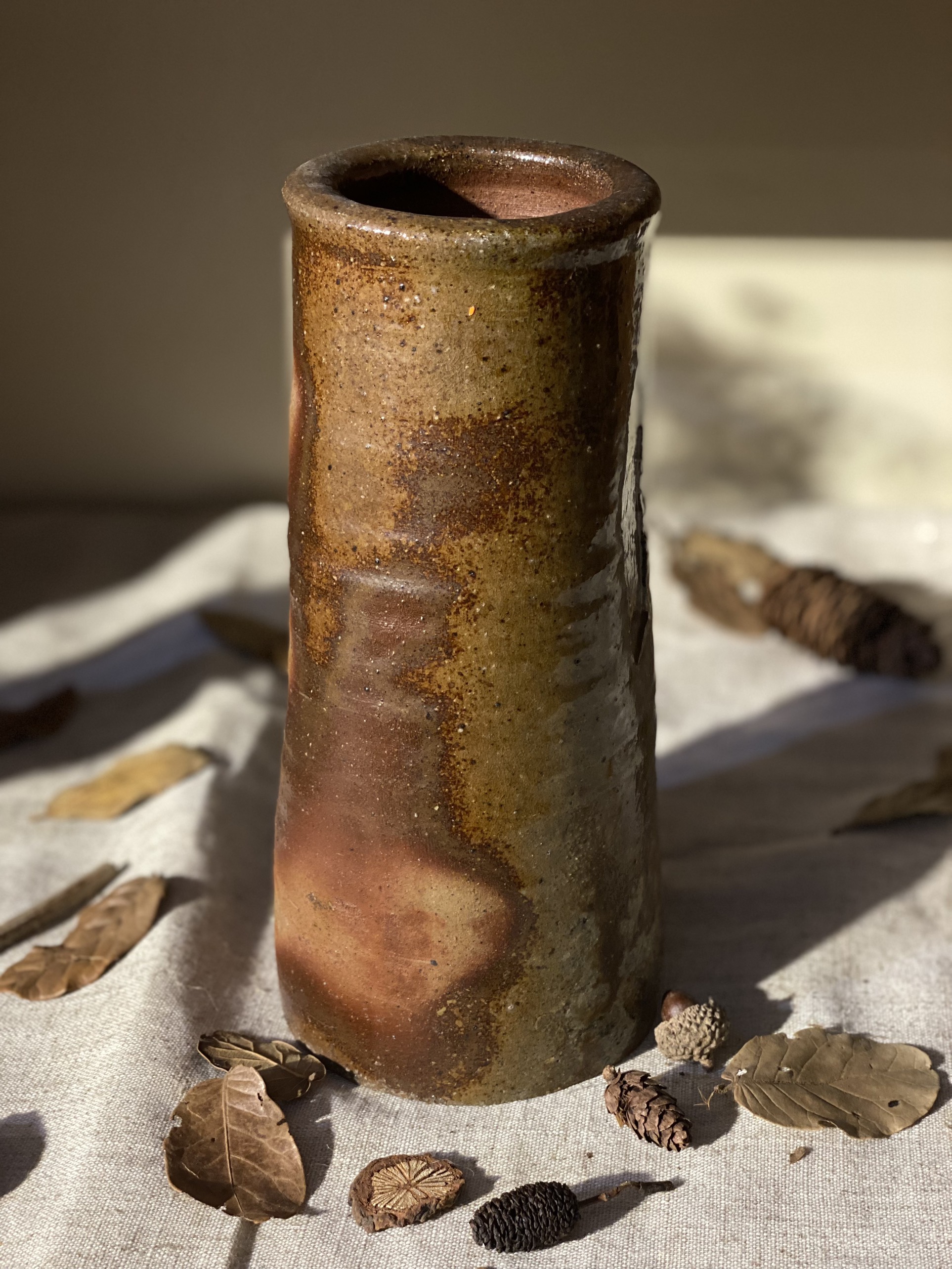 Bình Bizen Goma hình trụ cao cấp