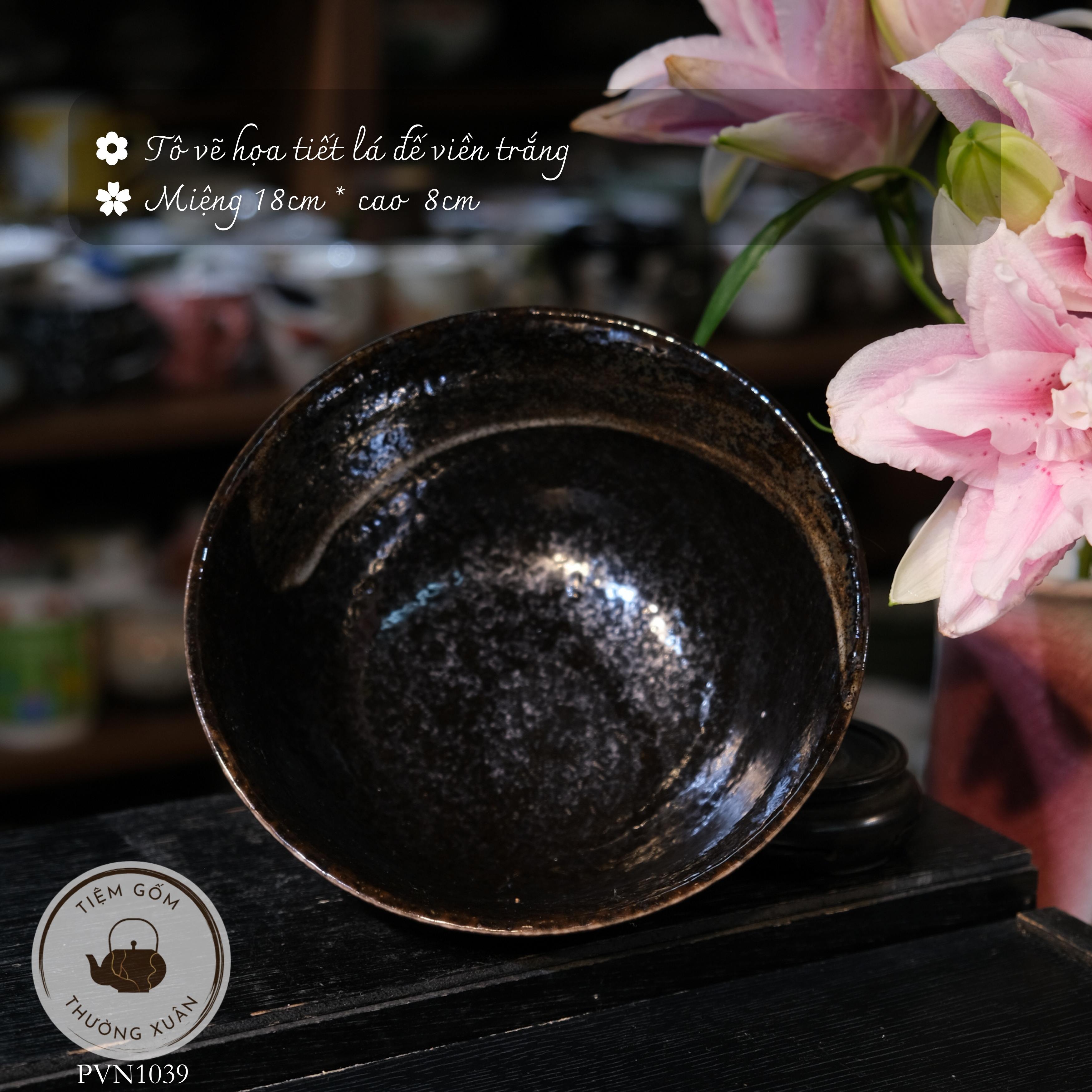 Bát tráng men họa tiết độc đáo