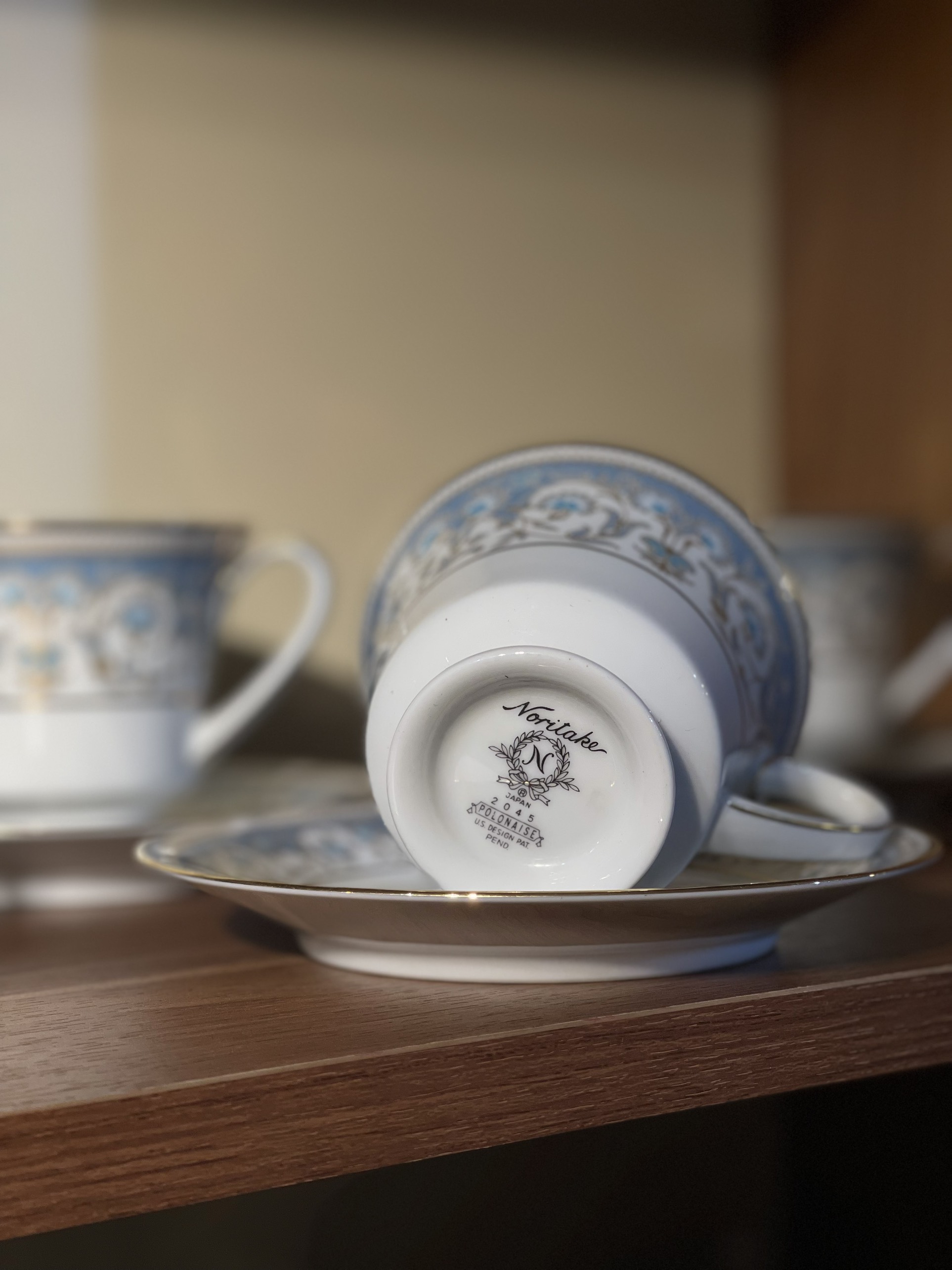 Bộ trà sứ xương Nhật Bản cao cấp Noritake Polonaise hàng hiếm - sưu tầm full set gồm 15 món