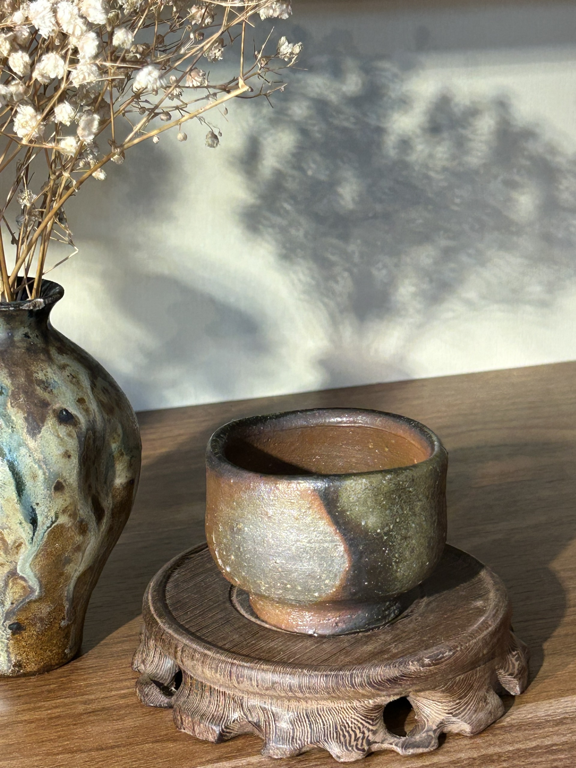 Chén bizen vẽ triện