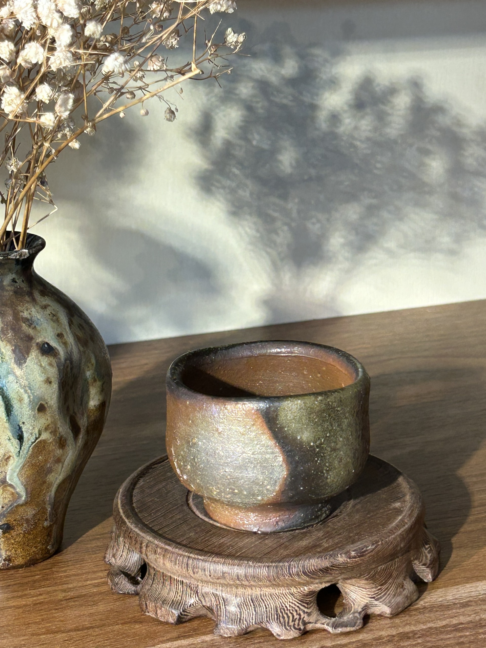 Chén bizen vẽ triện