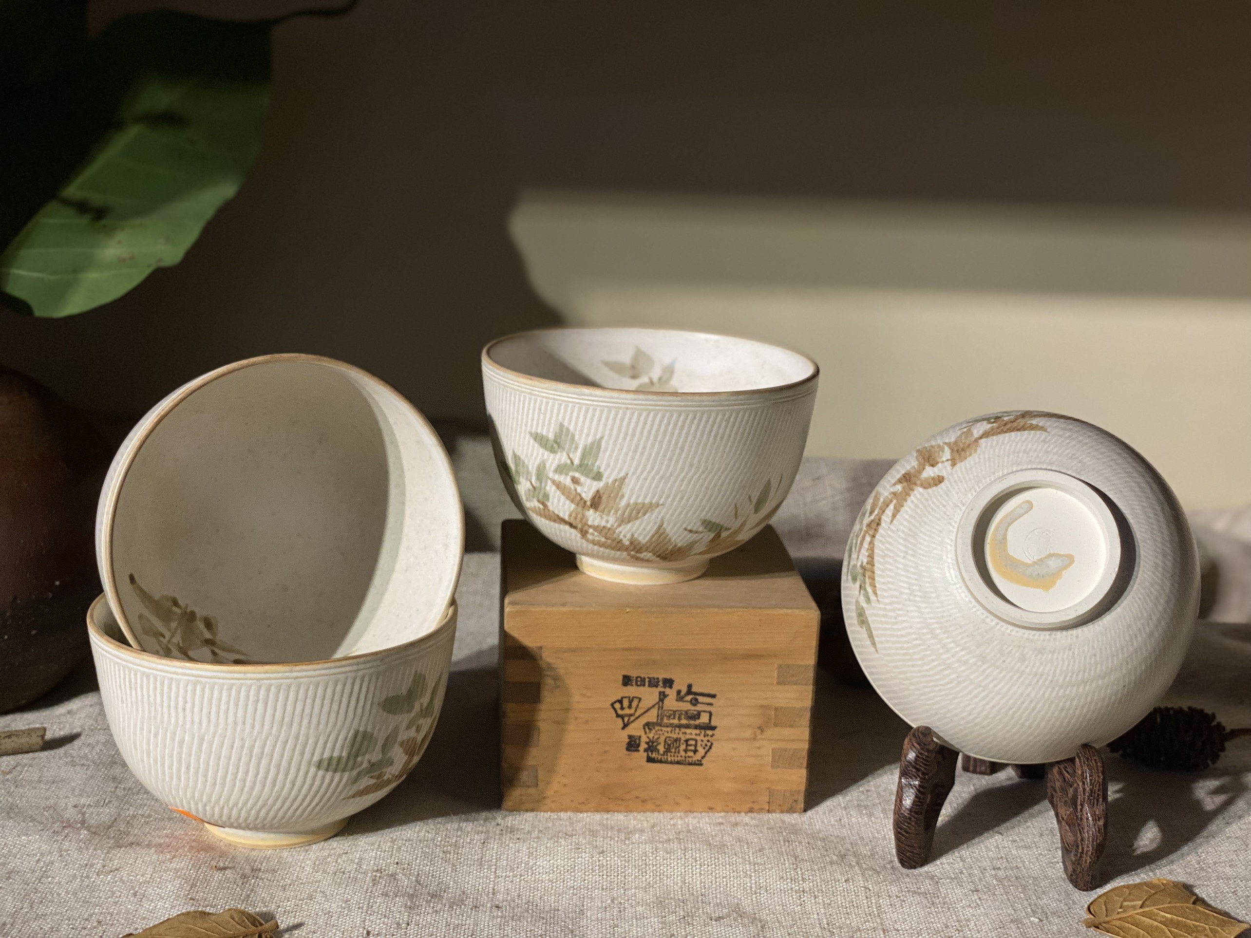 Set 5 chén trà mộc Kyo
