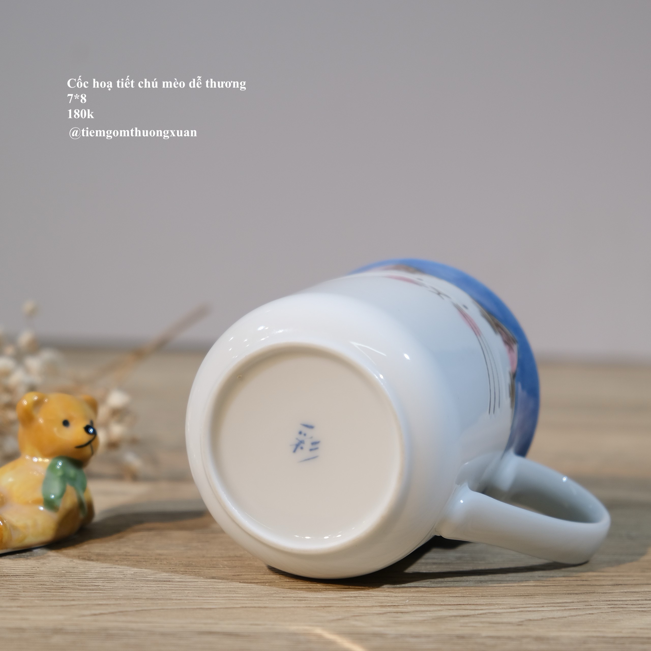 Cốc họa tiết chú mèo dễ thương
