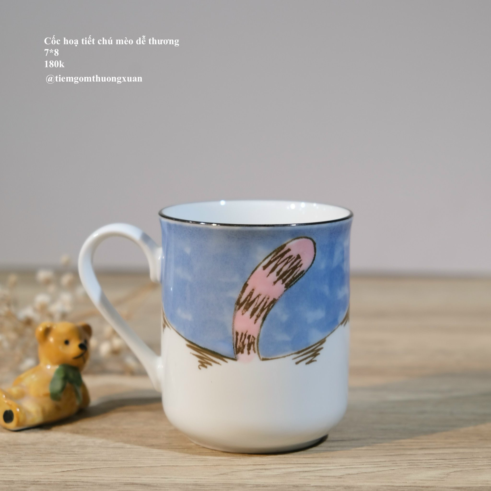 Cốc họa tiết chú mèo dễ thương