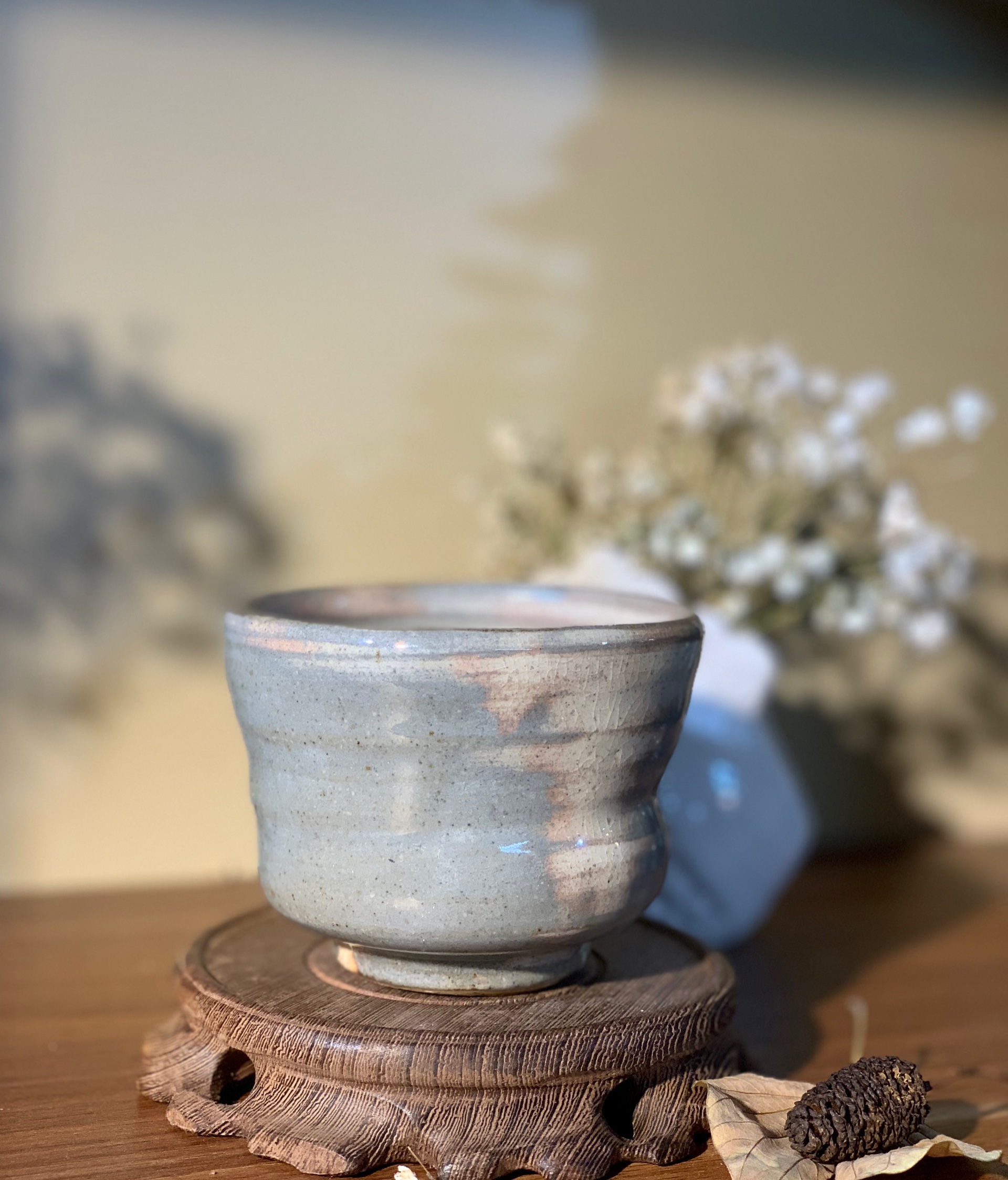 Cốc mộc WabiSabi lam sữa chấm tiêu