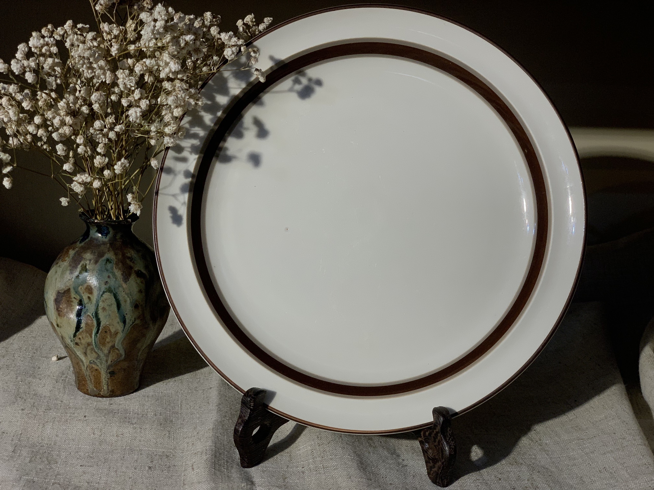 Bản sao của Đĩa sâu lòng hai viền nâu nhỏ to Charooal river