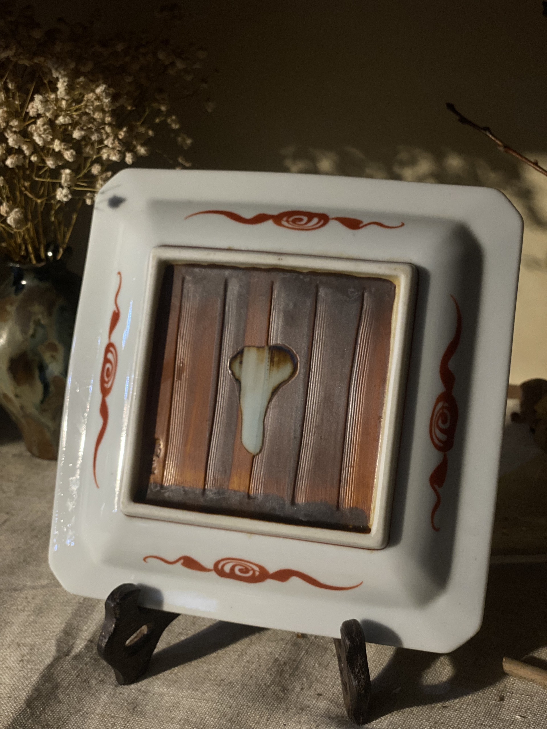 Đĩa Tam Thái vẽ Phụng