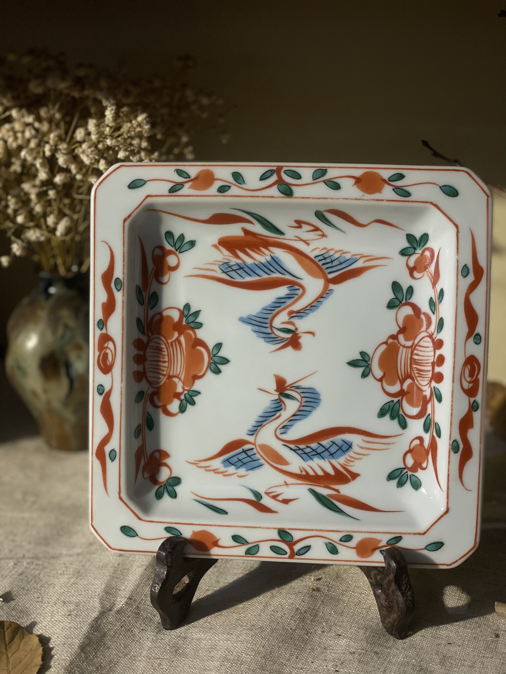 Đĩa Tam Thái vẽ Phụng