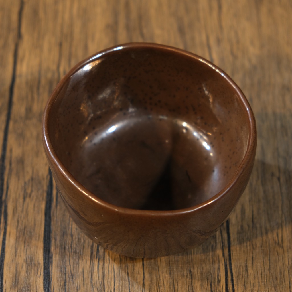 Chawan - Bát đánh matcha màu nâu cốt mộc dày