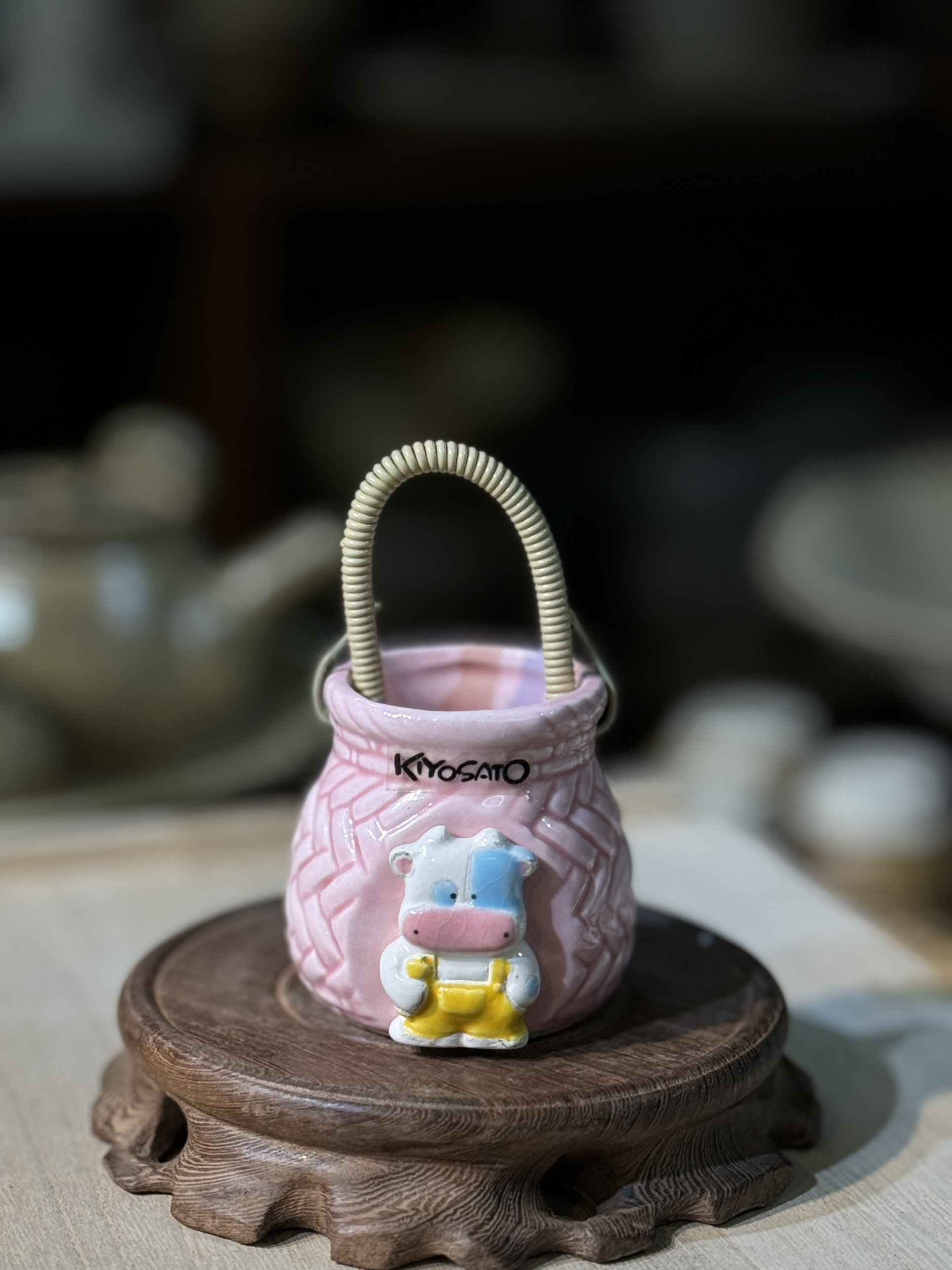 Giỏ decor hồng cute