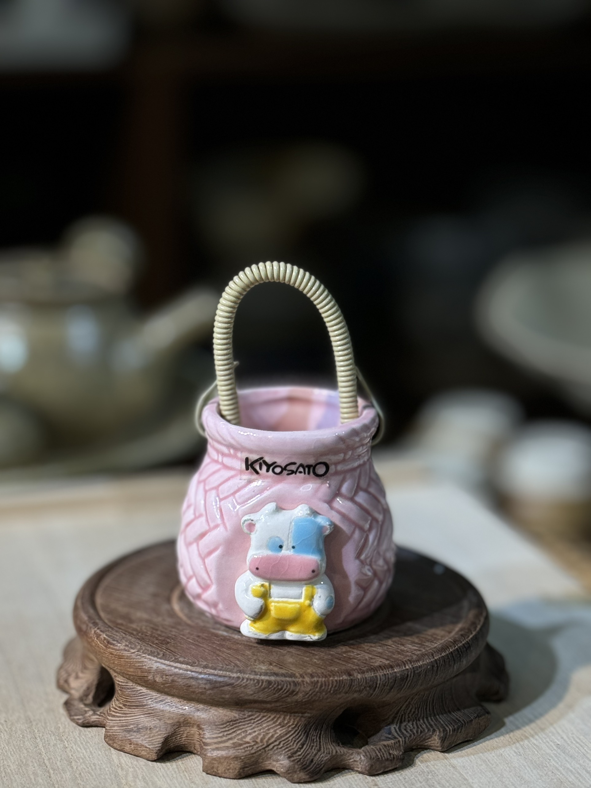 Giỏ decor hồng cute