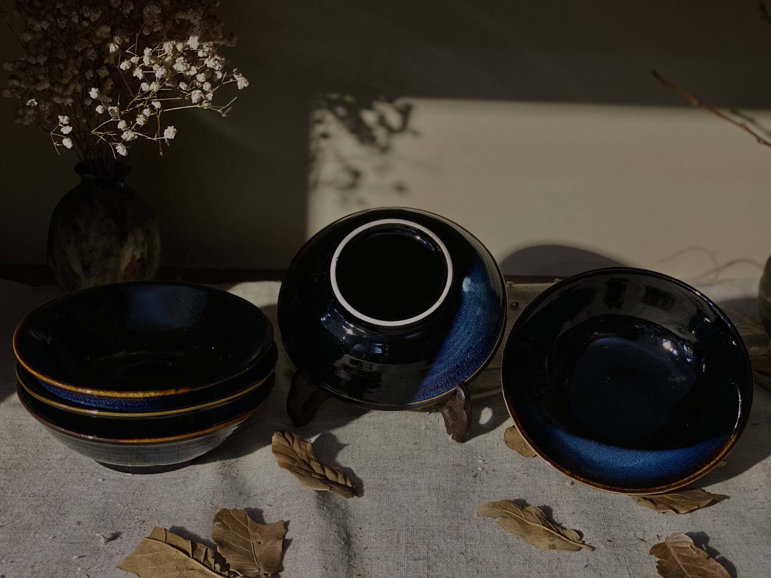 Set Bát ăn tráng men viền scl 5 cái