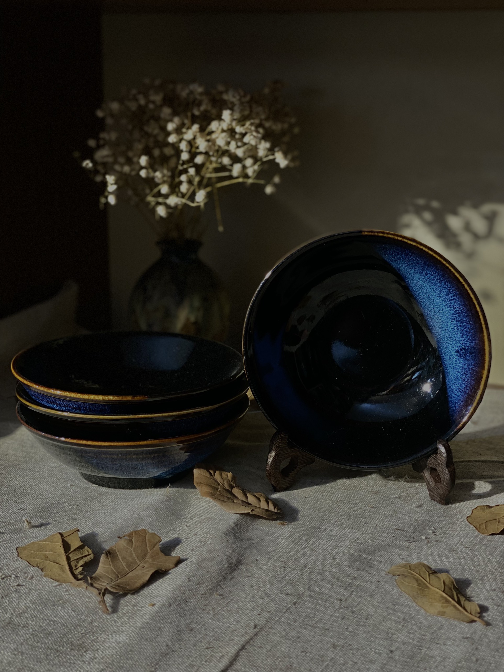 Set Bát ăn tráng men viền scl 5 cái
