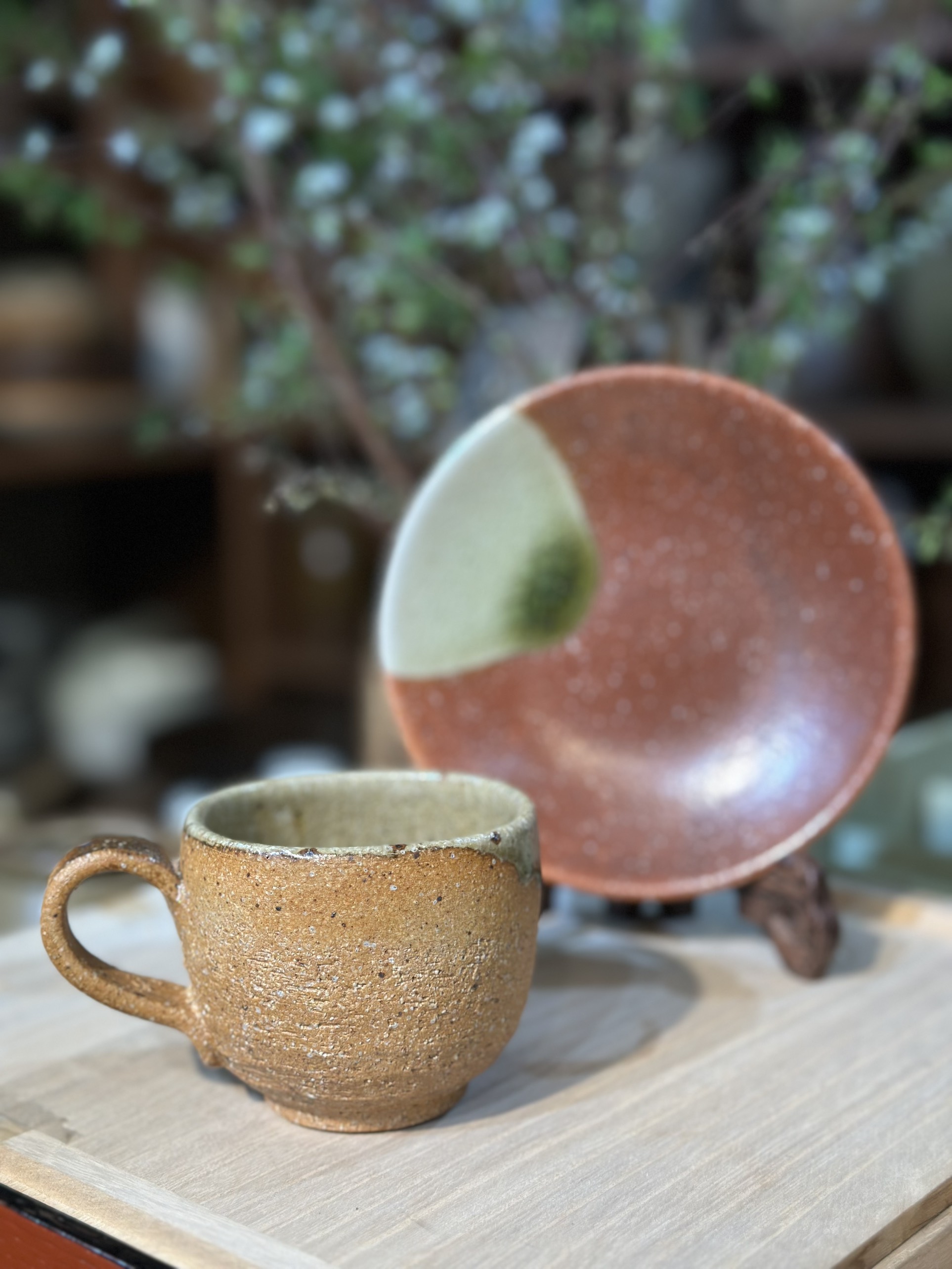 Set cốc mộc lòng tráng men