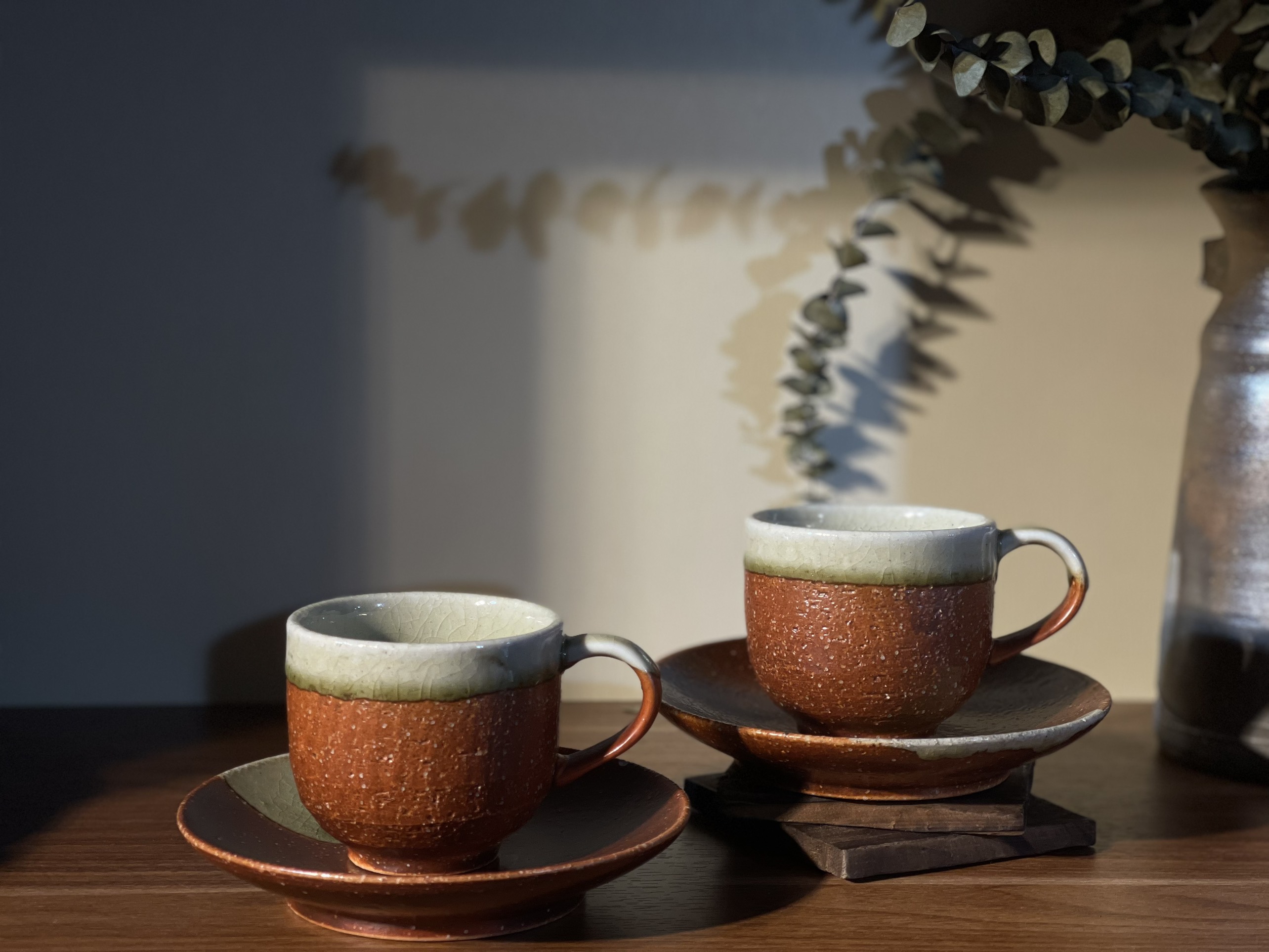 Set tách cà phê mộc cốt sỏi