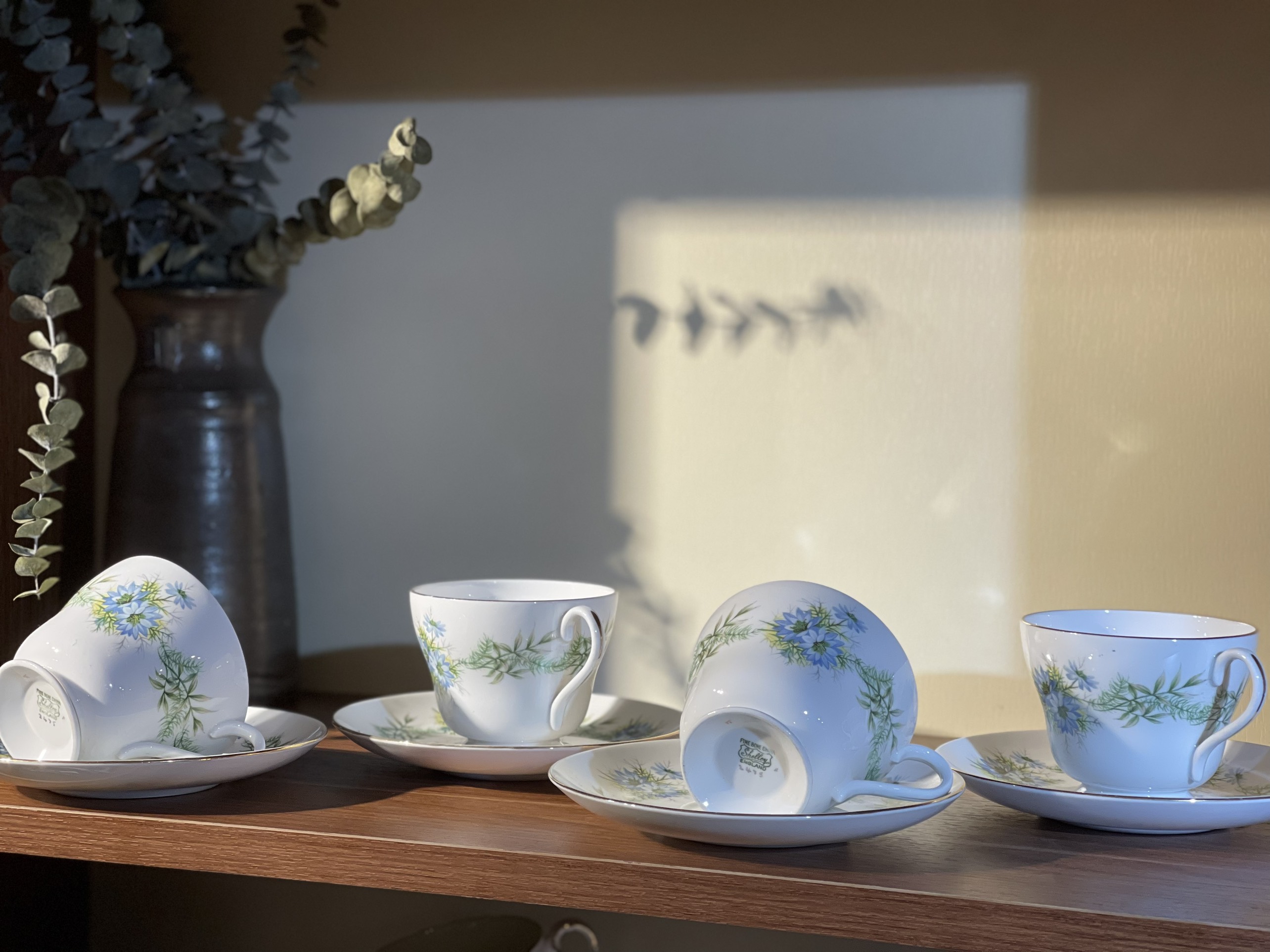 Set trà duo sứ xương cao cấp Shelley England