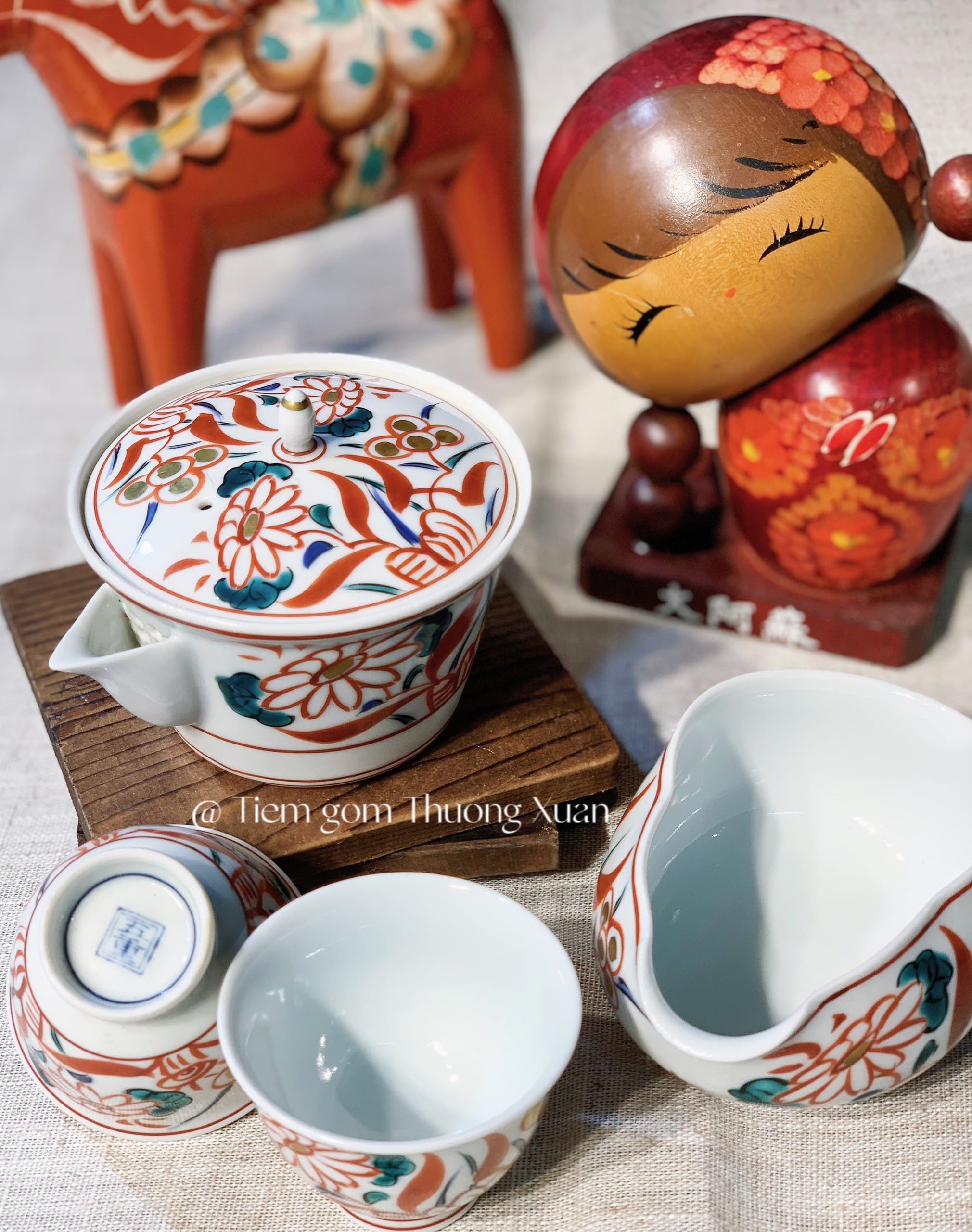 Bộ trà tam thái Houhin độc lạ sưu tầm