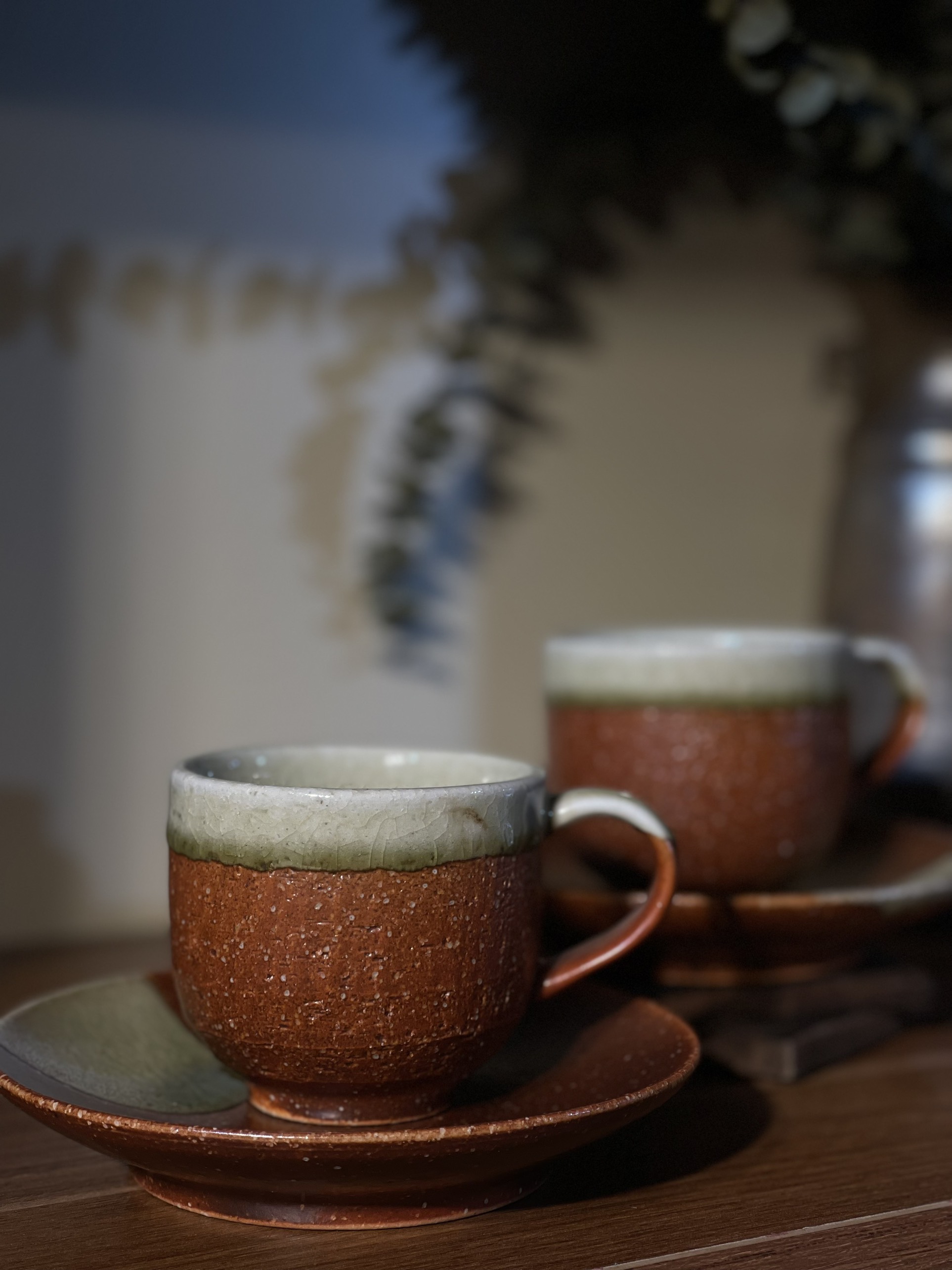 Set tách cà phê mộc cốt sỏi