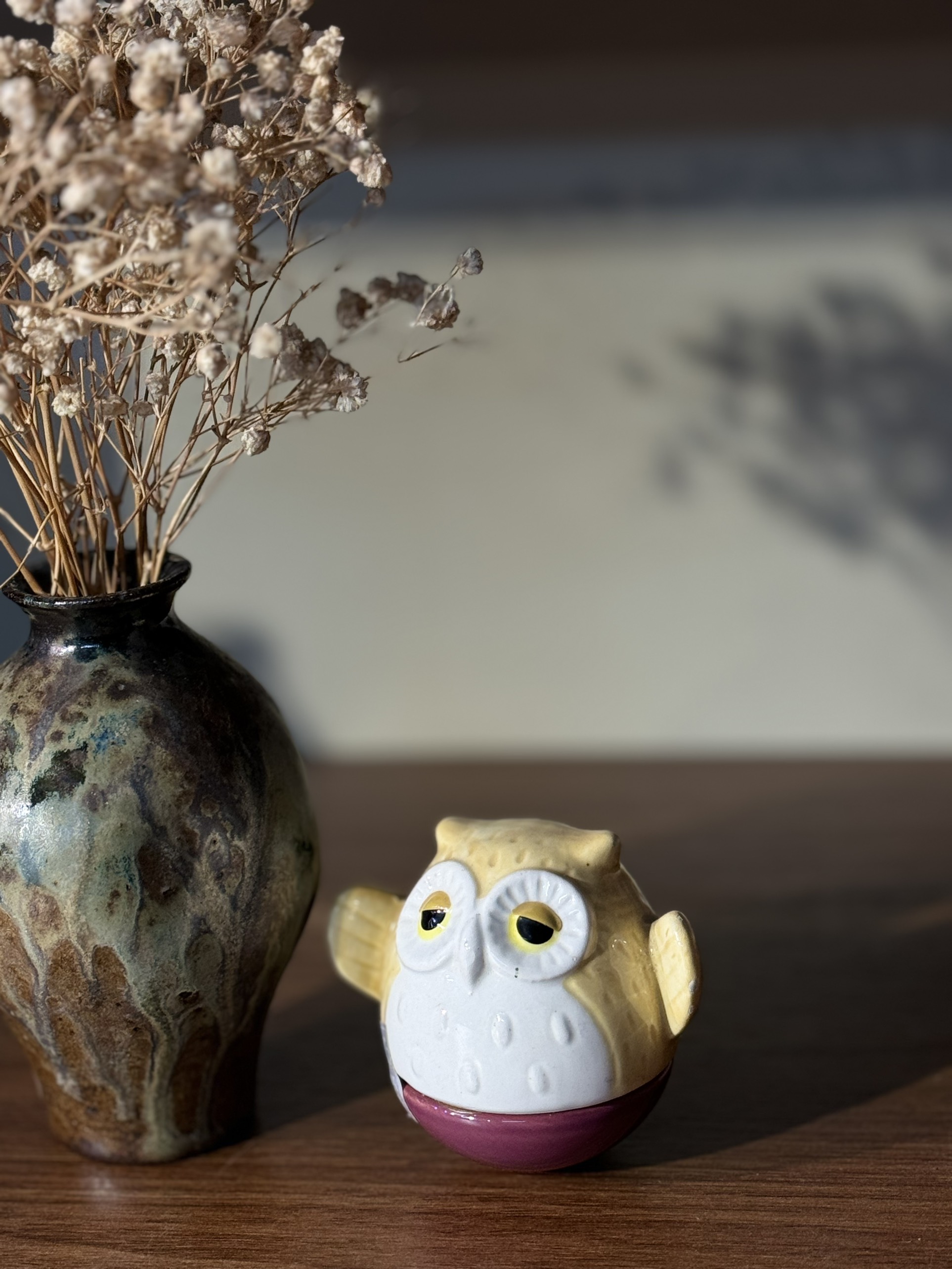 Tượng decor cú lật đật