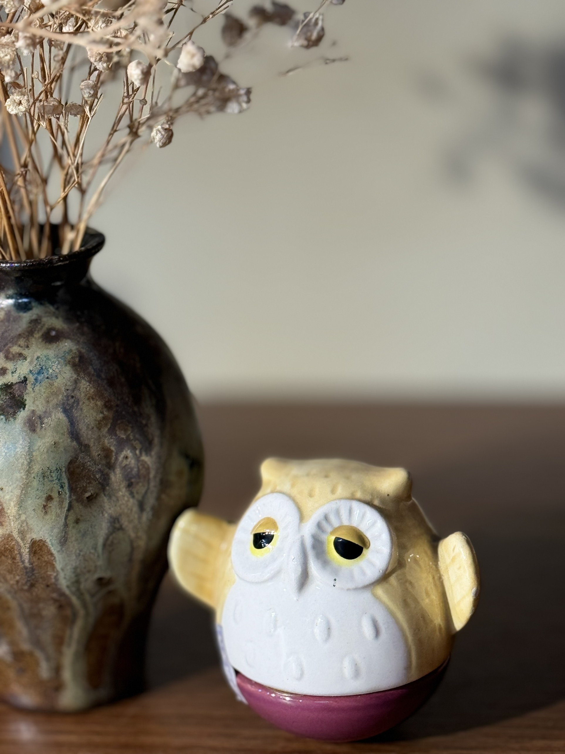 Tượng decor cú lật đật