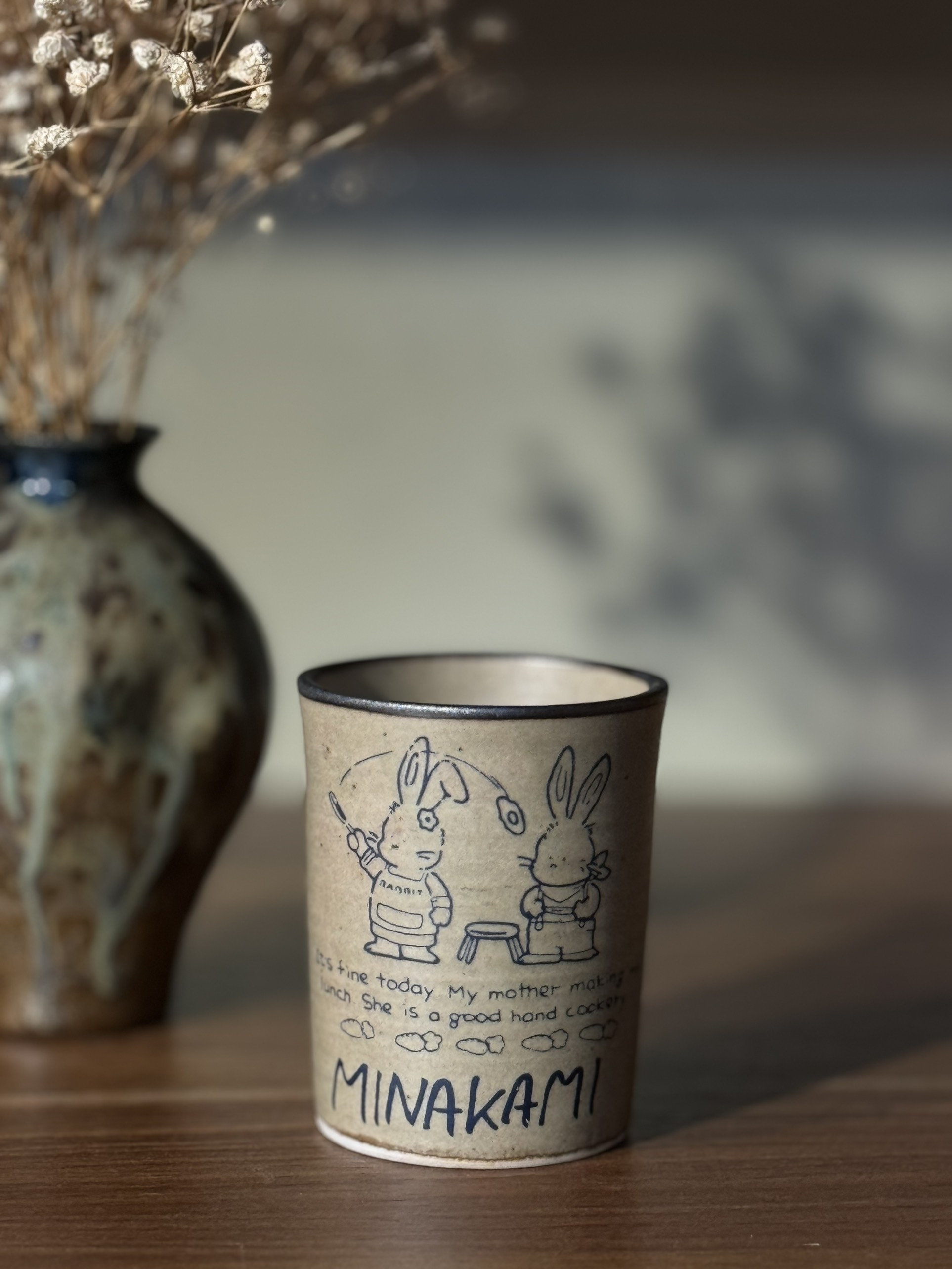 Cốc mộc minakami chú thỏ dễ thương