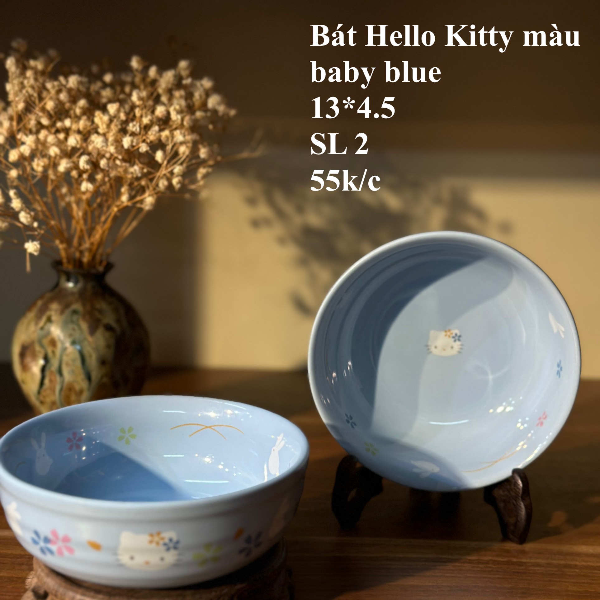 Bát Hello Kitty màu Baby Bue
