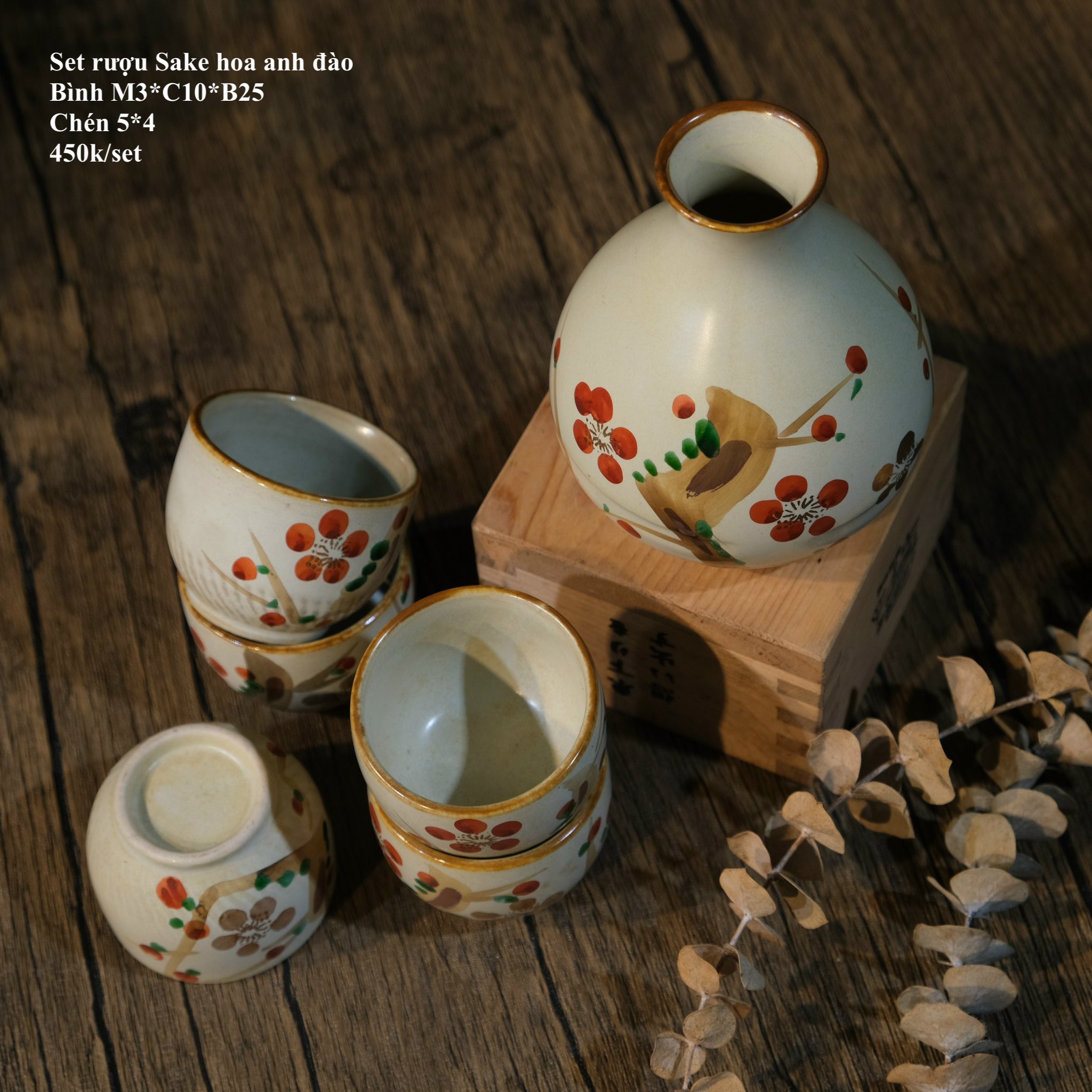Set rượu Sake hoa anh đào