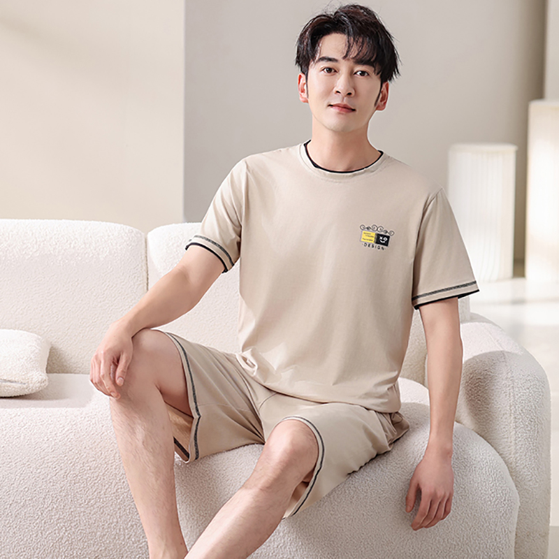 OE492: Bộ đồ ngủ cotton ngắn tay mùa hè cho nam SPNN mặc nhà cho nam SPNN