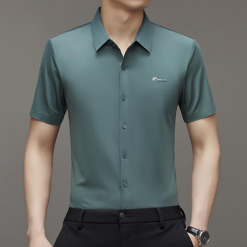 OE731: Áo sơ mi nam tay ngắn lụa Pierre Cardin