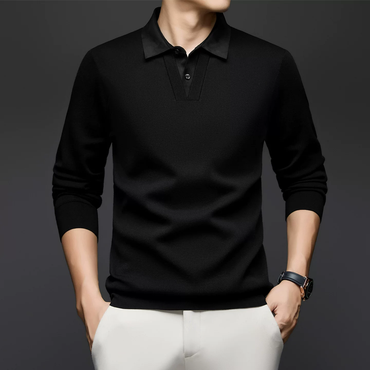 OH189: Áo len dài tay nam cashmere