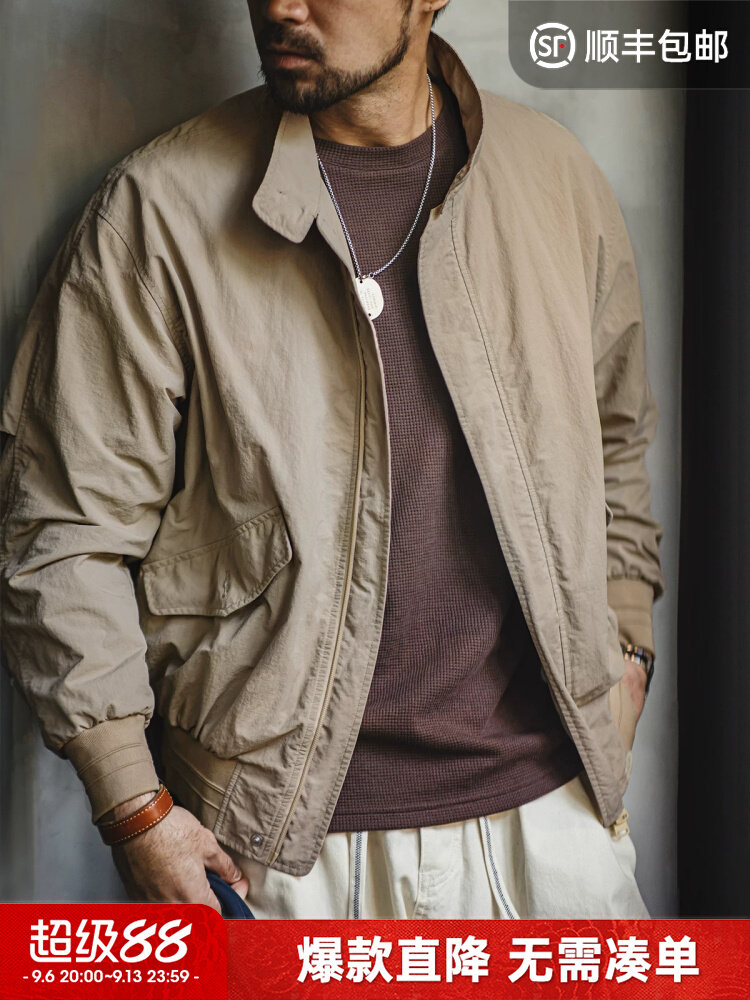 OH084: Áo khoác cổ đứng Harrington G9 kiểu retro Mỹ mùa đông