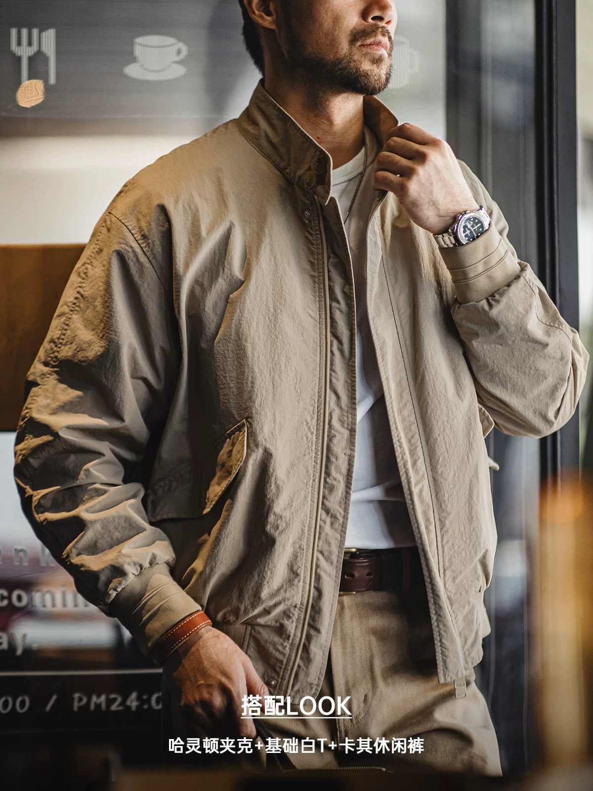 OH084: Áo khoác cổ đứng Harrington G9 kiểu retro Mỹ mùa đông