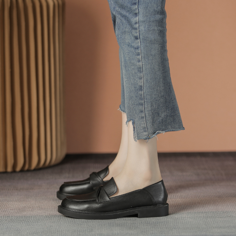 OD438: Giày Da Nữ Phong Cách Anh Quốc Flat