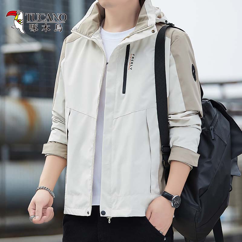 OH090: Áo khoác nam cao cấp Woodpecker áo khoác ngoài đa năng chống gió