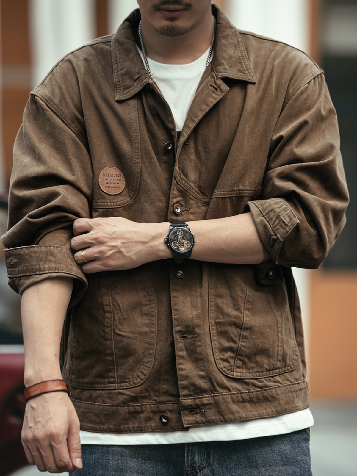 OD383: Áo khoác nam denim thương hiệu hợp thời trang