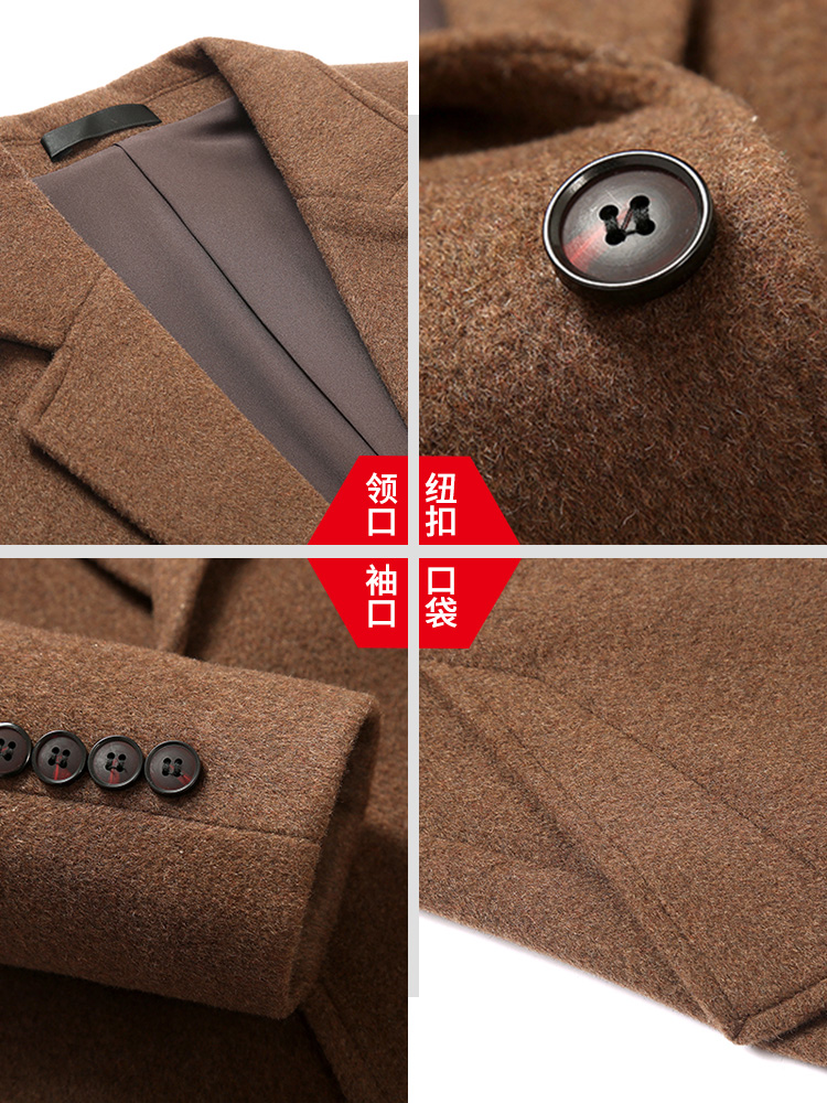 Mã B191: Áo khoác len cashmere nam ngắn phong cách Hàn Quốc