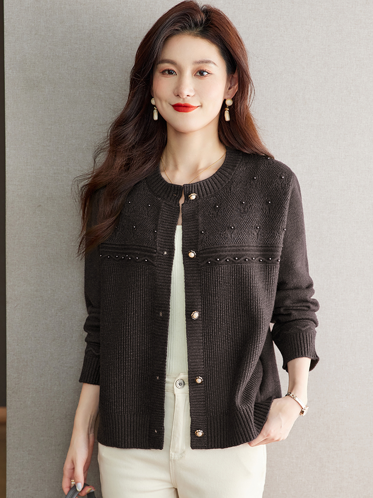OD828: áo khoác cardigan nữ trung niên cao cấp